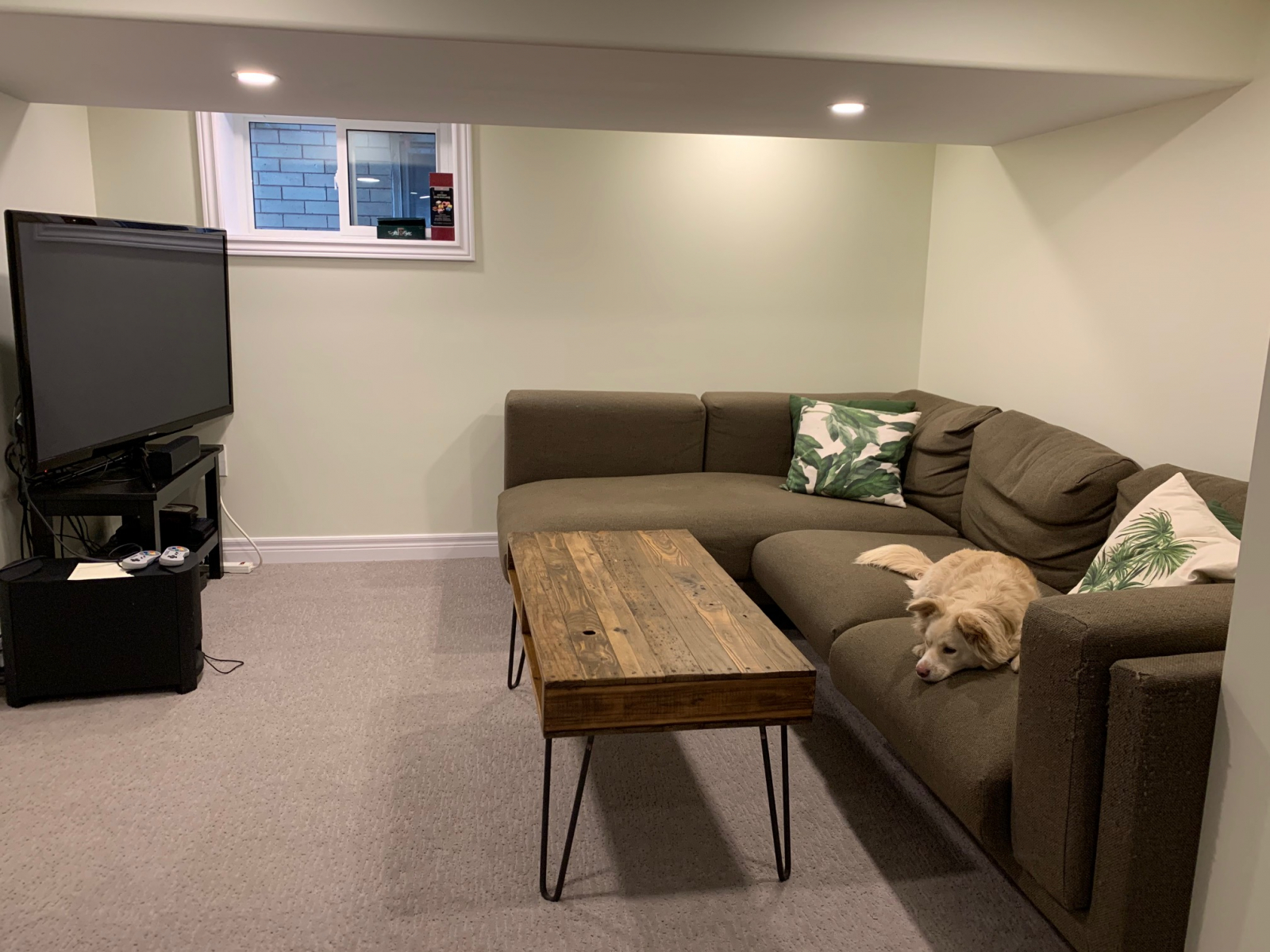 Basement finished in September 2019.