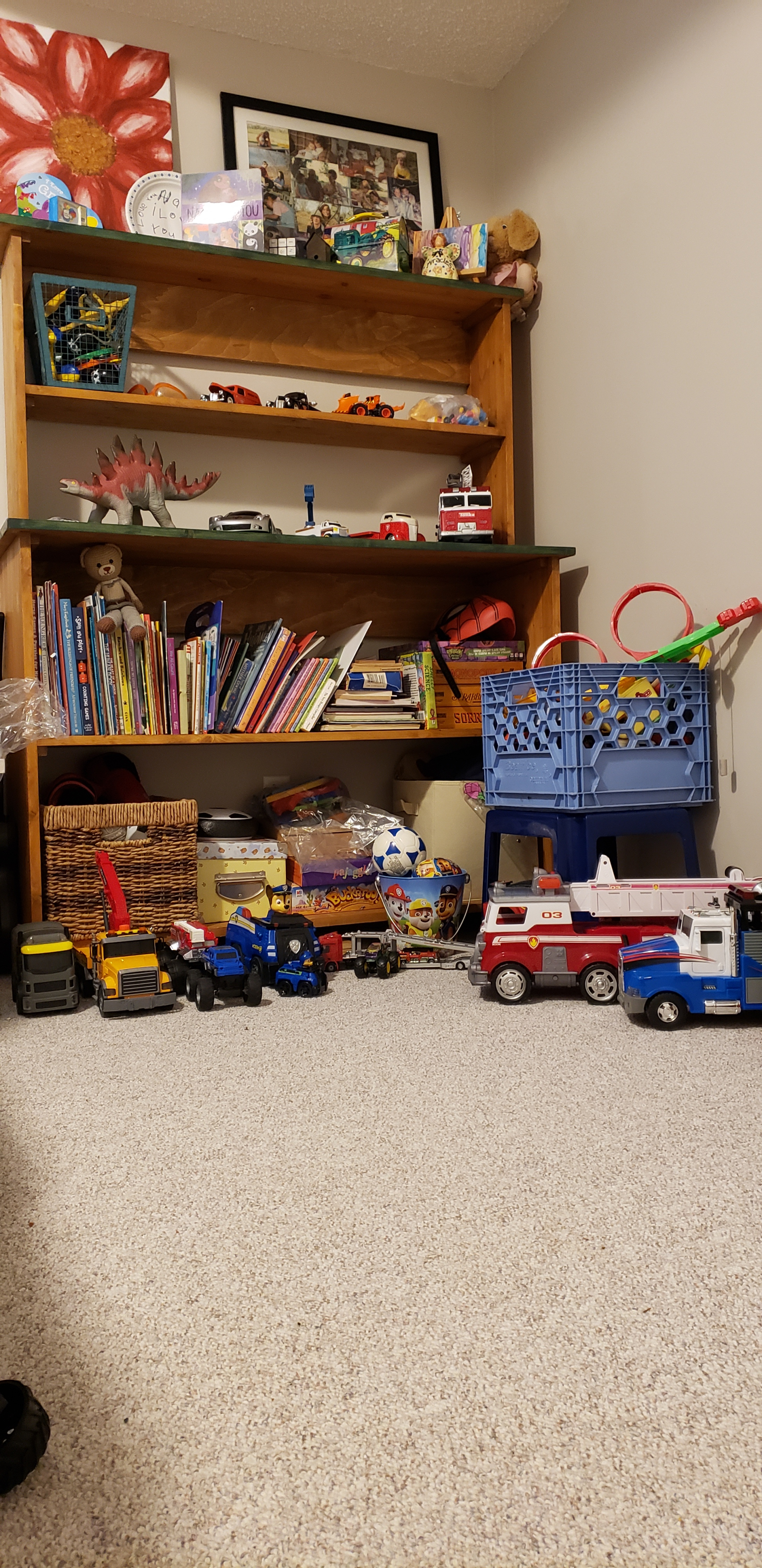 Toy room in the basement. We also have lots of board games, a chess set and more for adults and kids ...