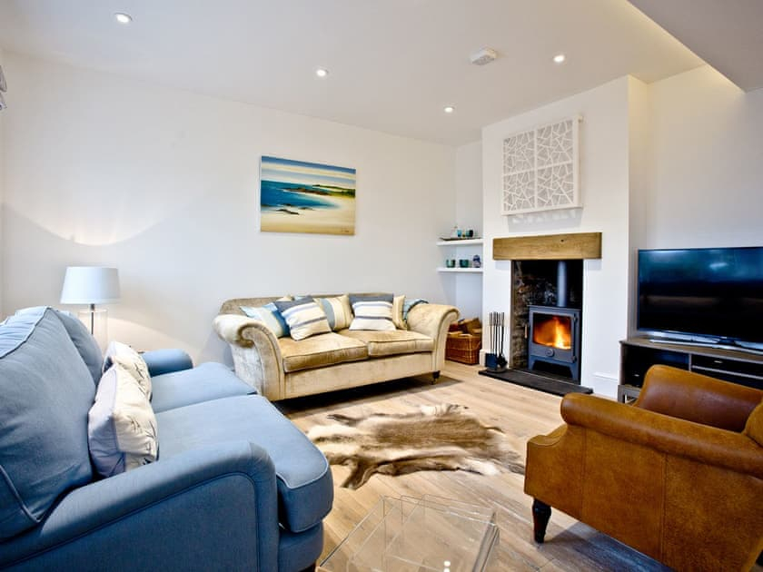 Waterfront Cottage, eingebettet am Meer in South Devon, Großbritannien,