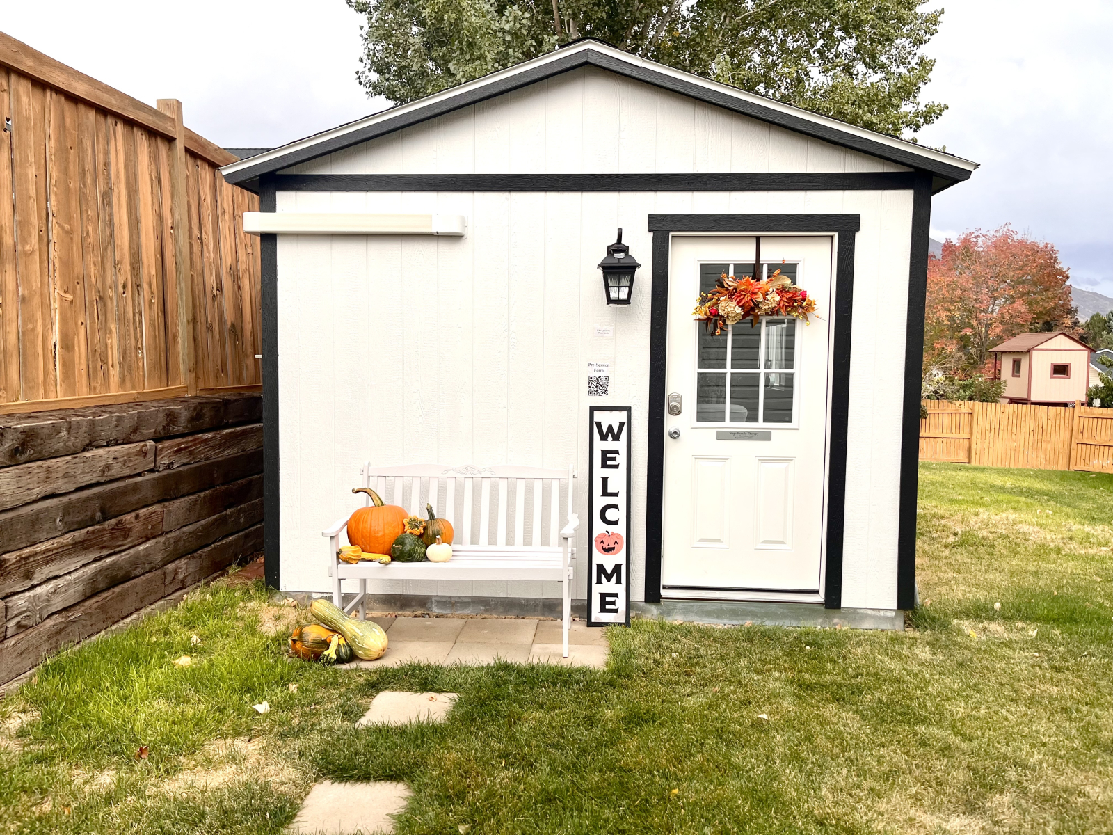 Backyard detached office. This is where we see our therapy clients and is a great "work from home" s ...