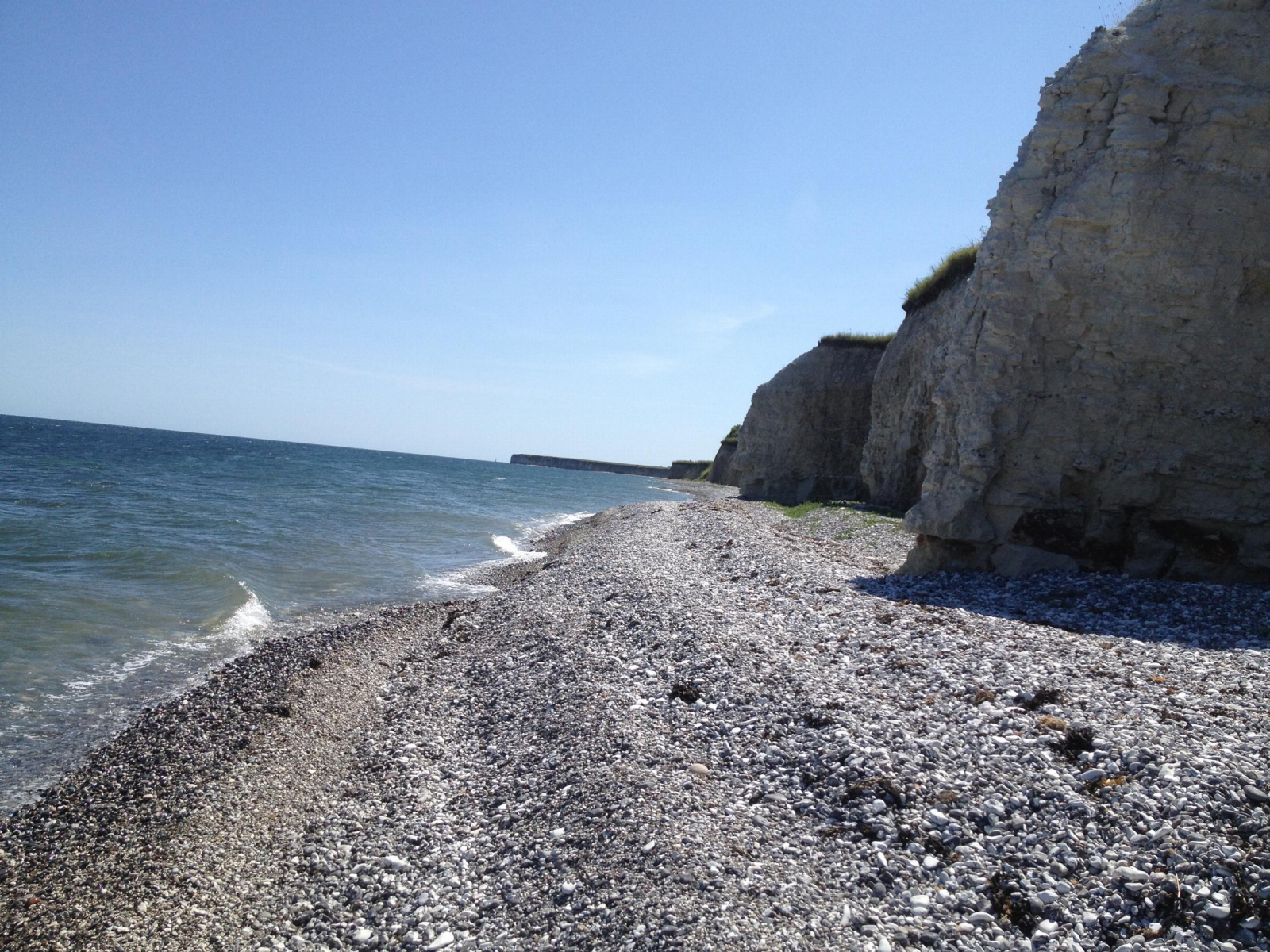 Sangstrup Klint (bon endroit pour une chasse aux fossiles)
