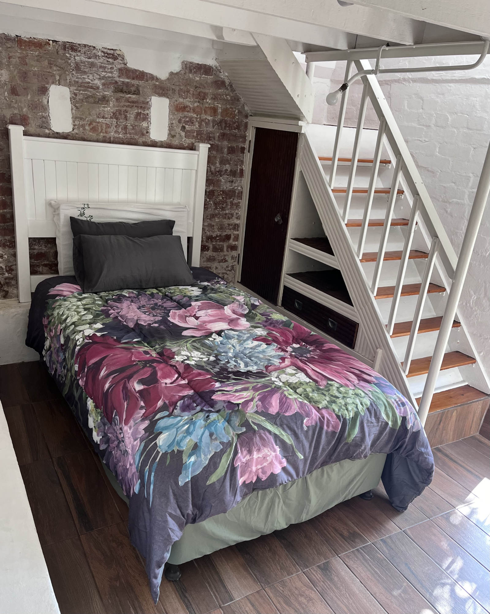 Third bedroom in basement with garden access and ensuite toilet