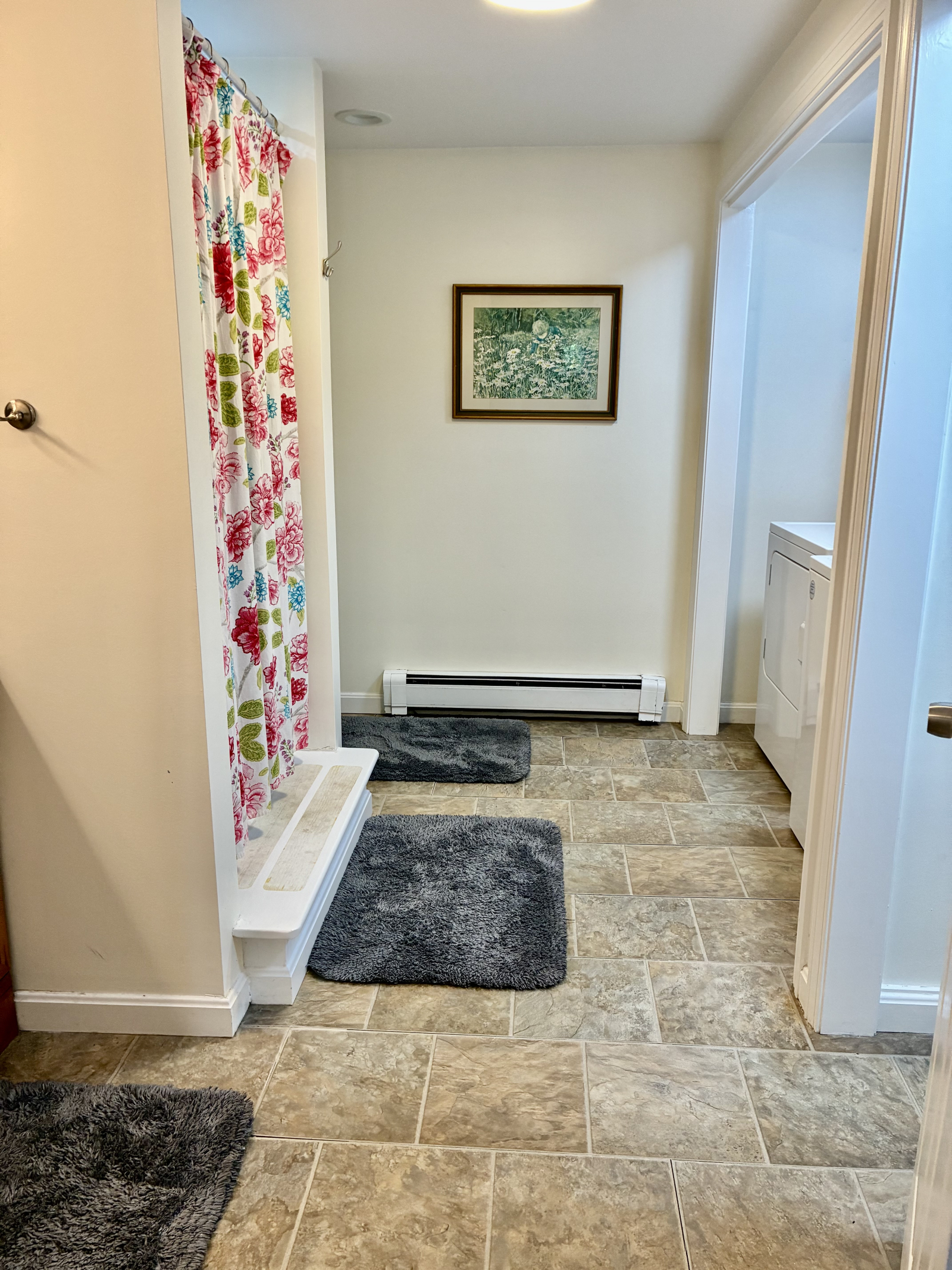 Please note, there is a step into the shower.  This is the only step in my home.