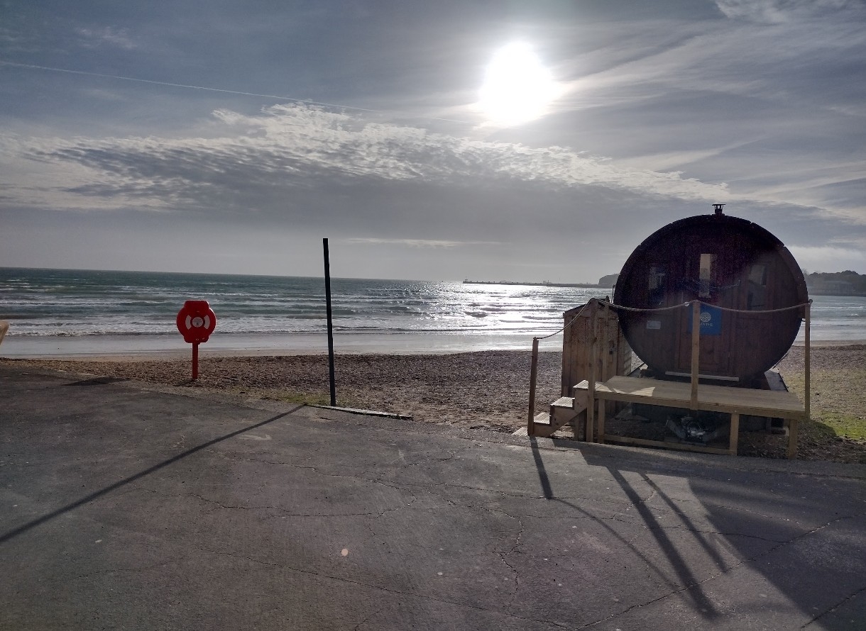 In the winter you can go for a sauna on the main beach.