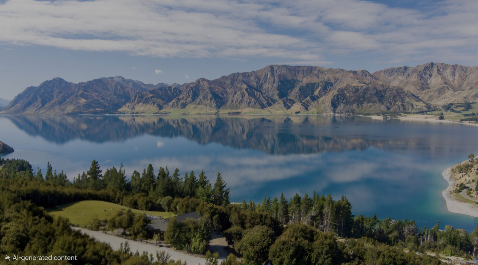 Modern lake hawea home with panoramic mountain views