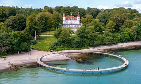 The infinite bridge, located south of Århus, near forest, harbour, the kings summer residence and Moesgaard historical outdoor museum.
