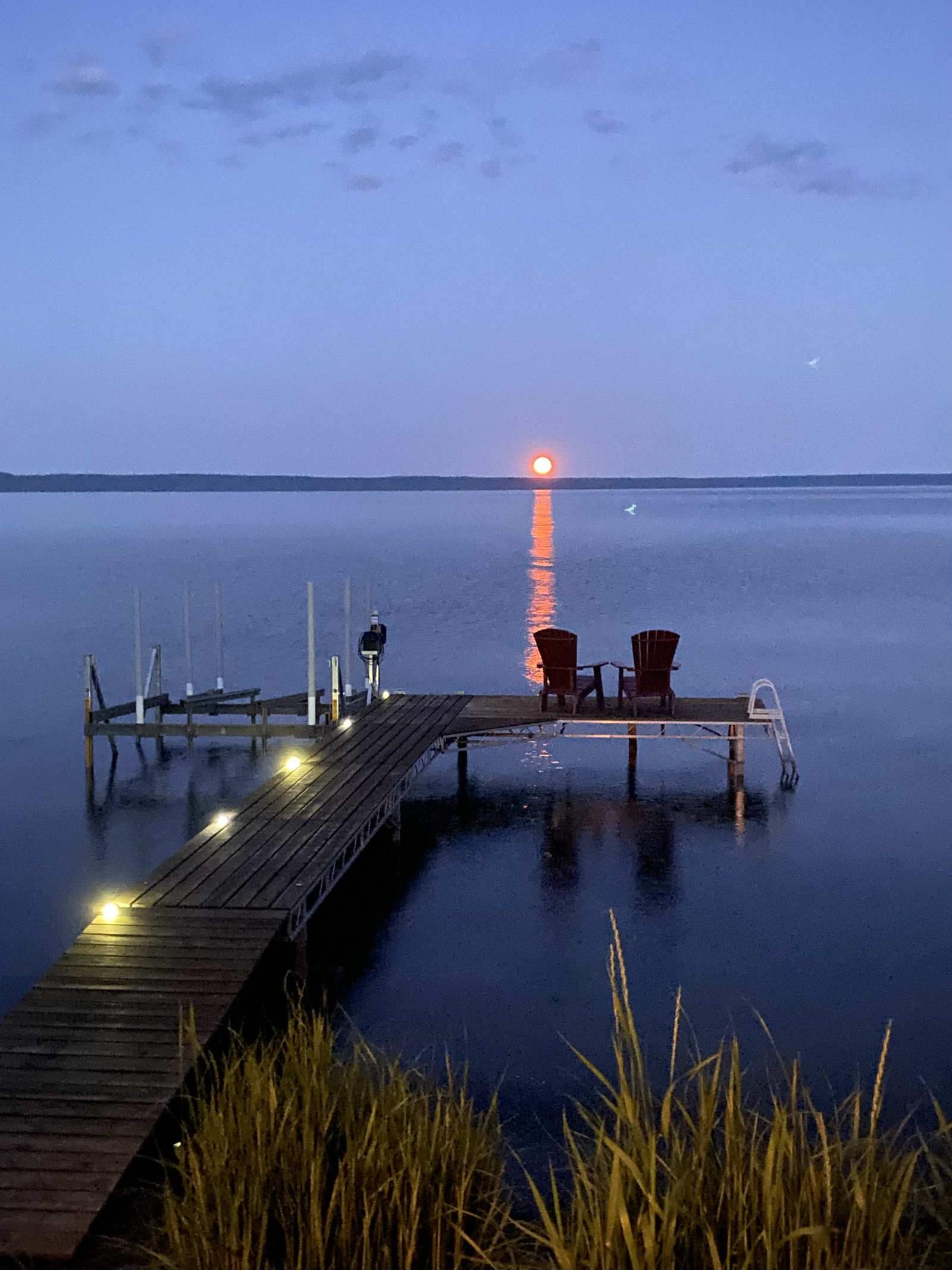 Moonrise over the Sibley Peninsula