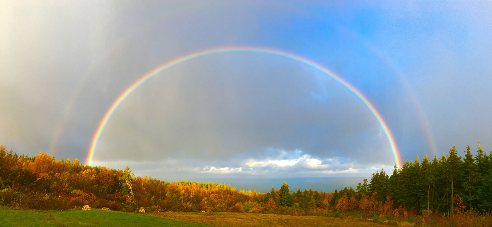 Rainbow view from house