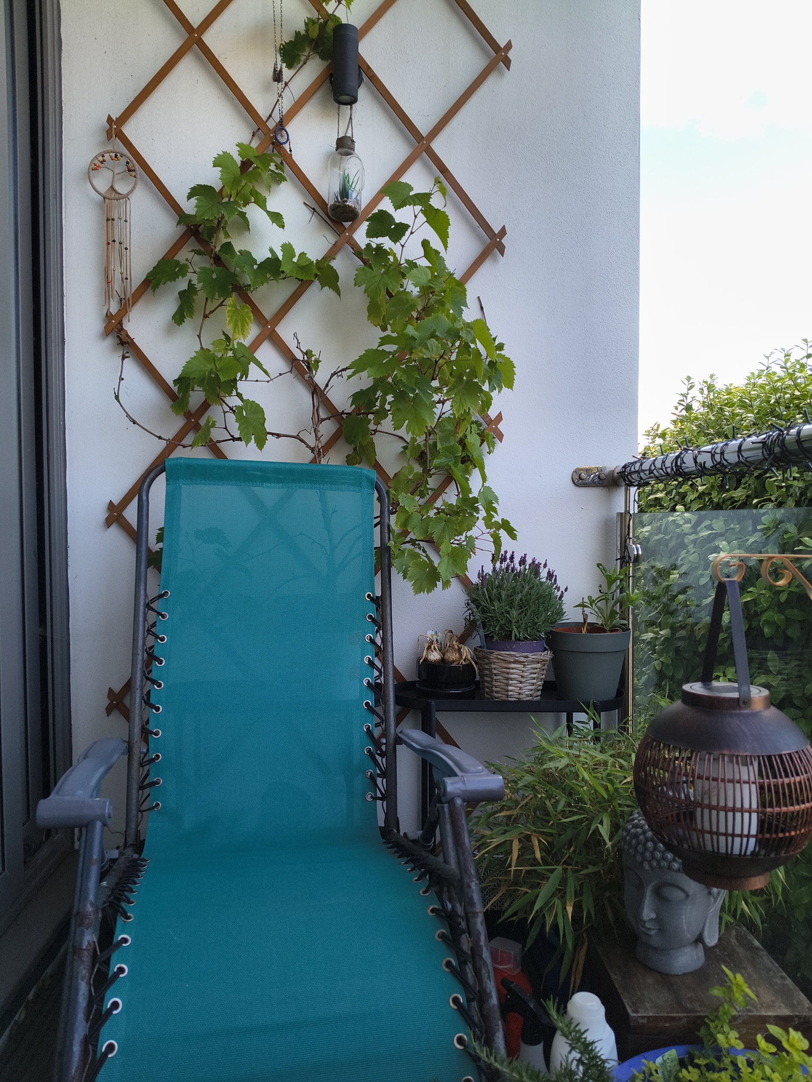 Start your day with a cup of coffee in the sun on our balcony.
