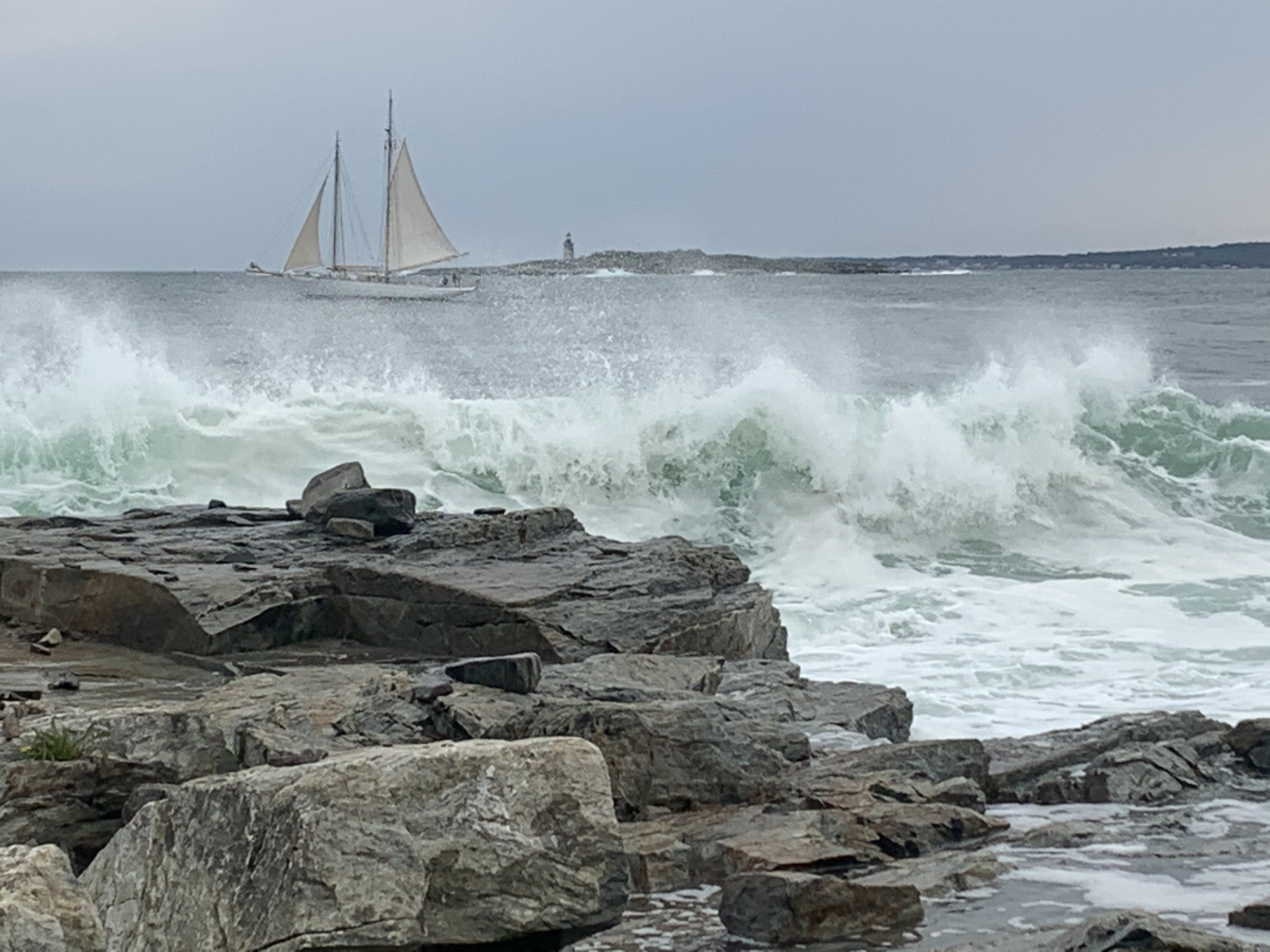 The “back shore” (the ocean side of the island) can get exciting after a storm.