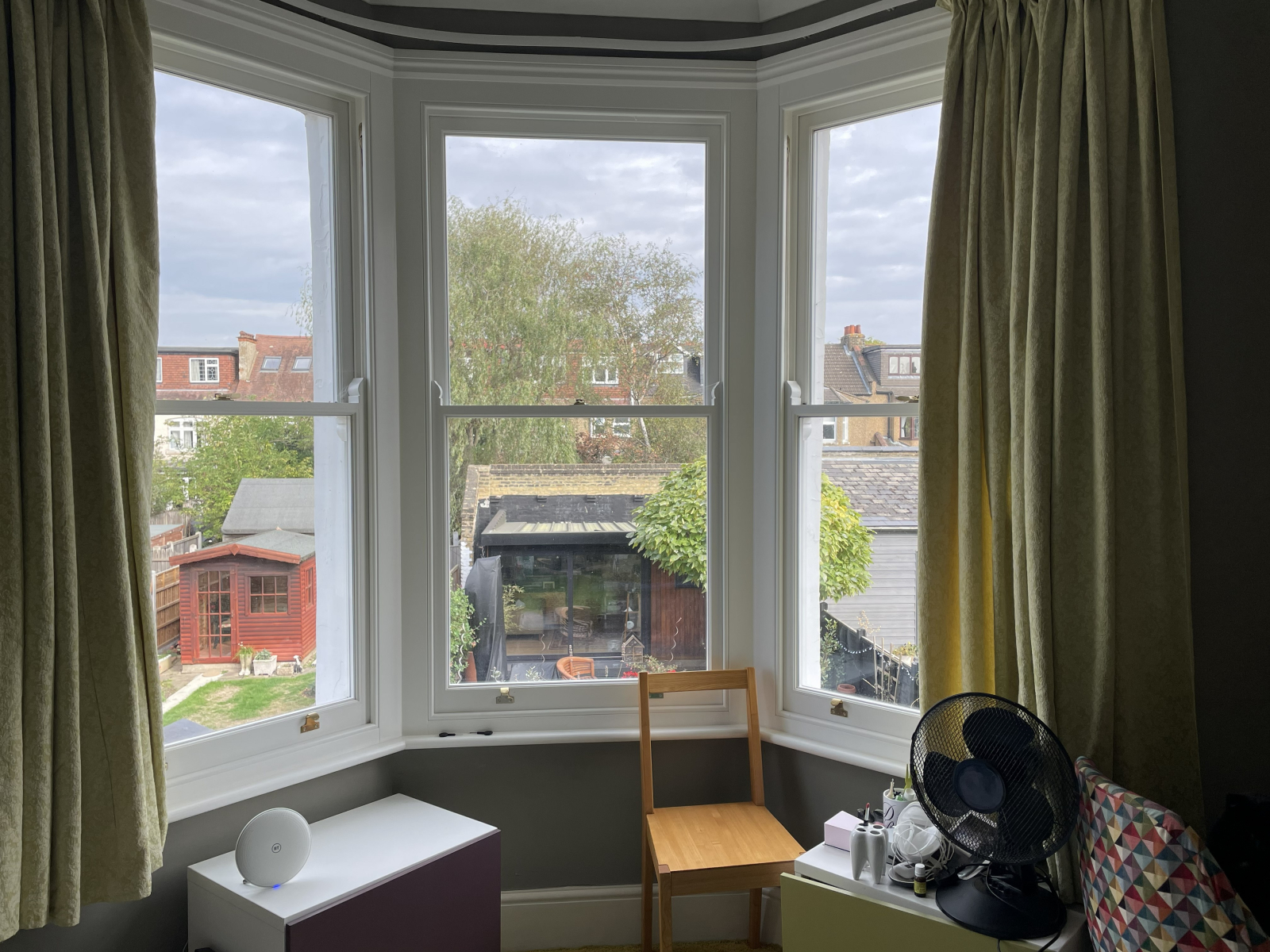 Bedroom 2 - view from bay window to garden