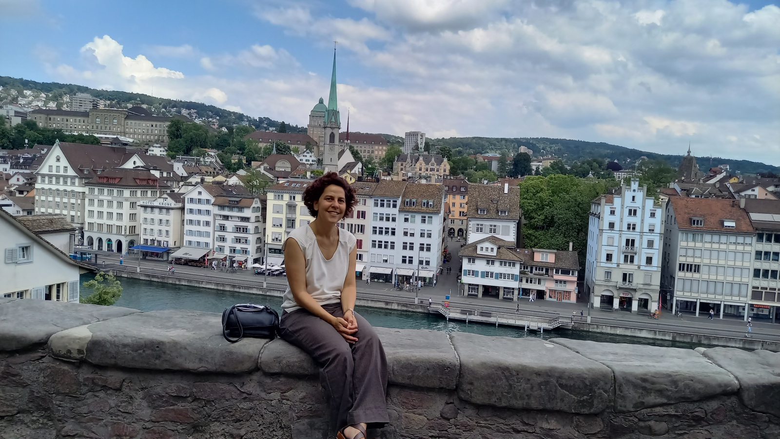 Germaine with view of the medieval part of the city