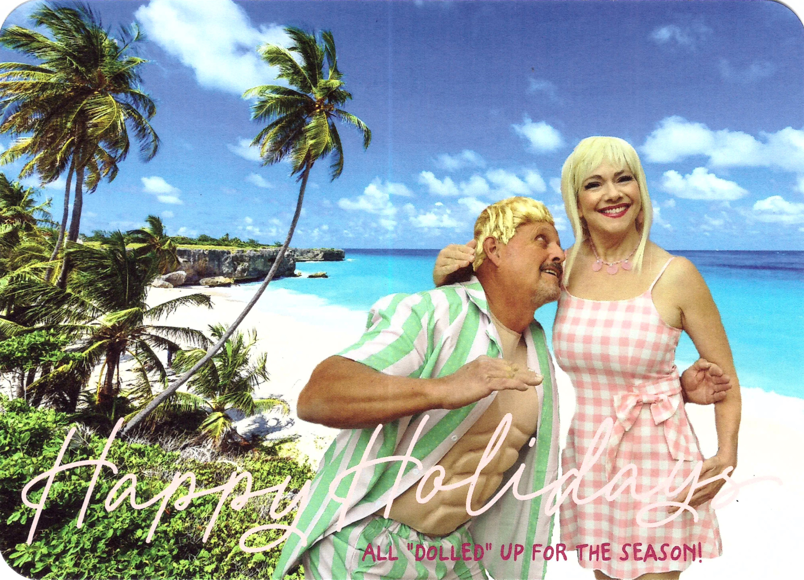 Who else could Rick and Dylan be in 2023's Christmas card besides Ken and Barbie?