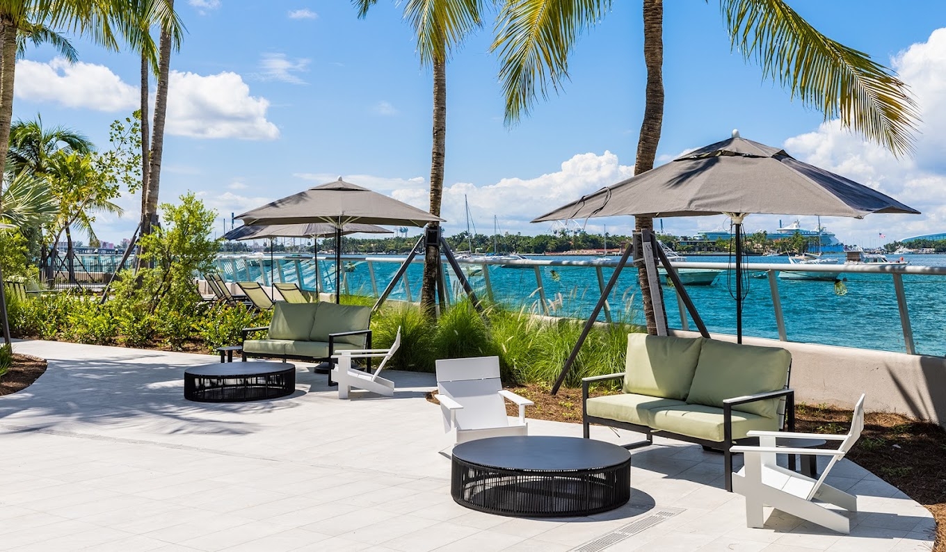 Sunny Artist’s Home in South Beach · Sunrise Balcony & Waterfront Pools