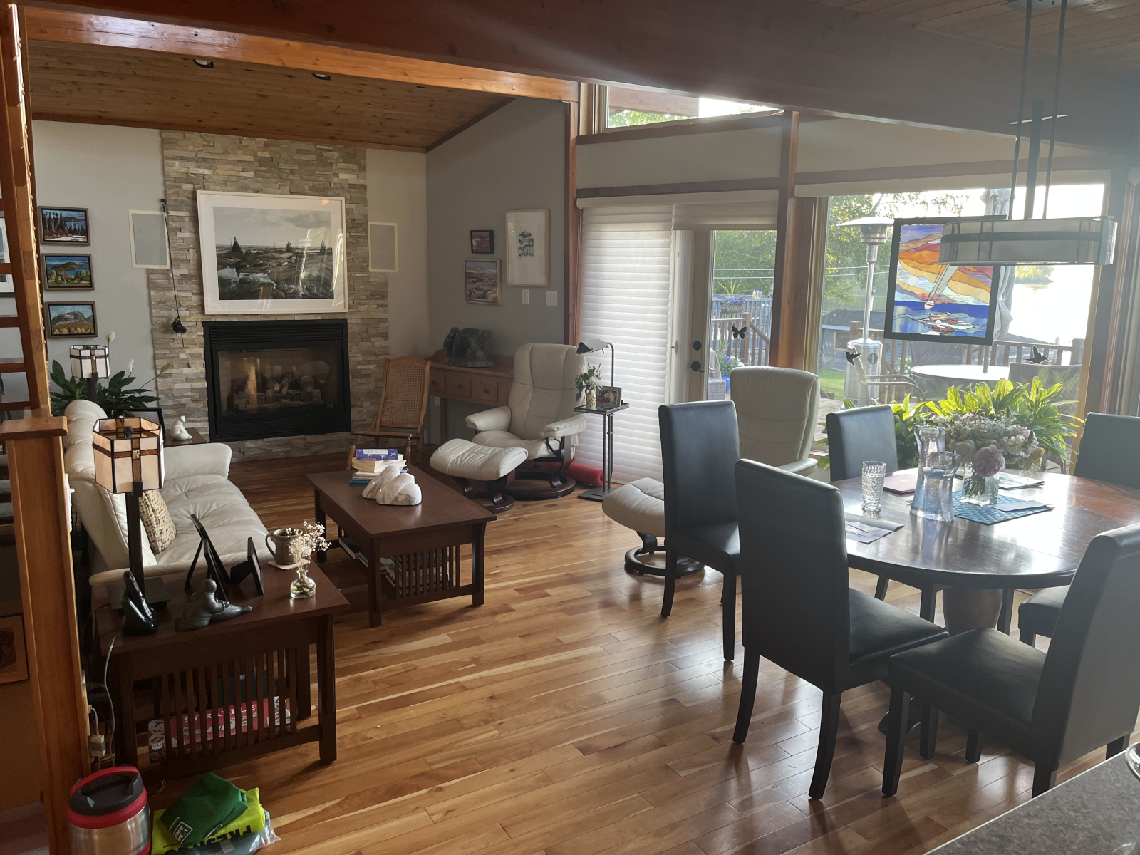 The living room from the kitchen