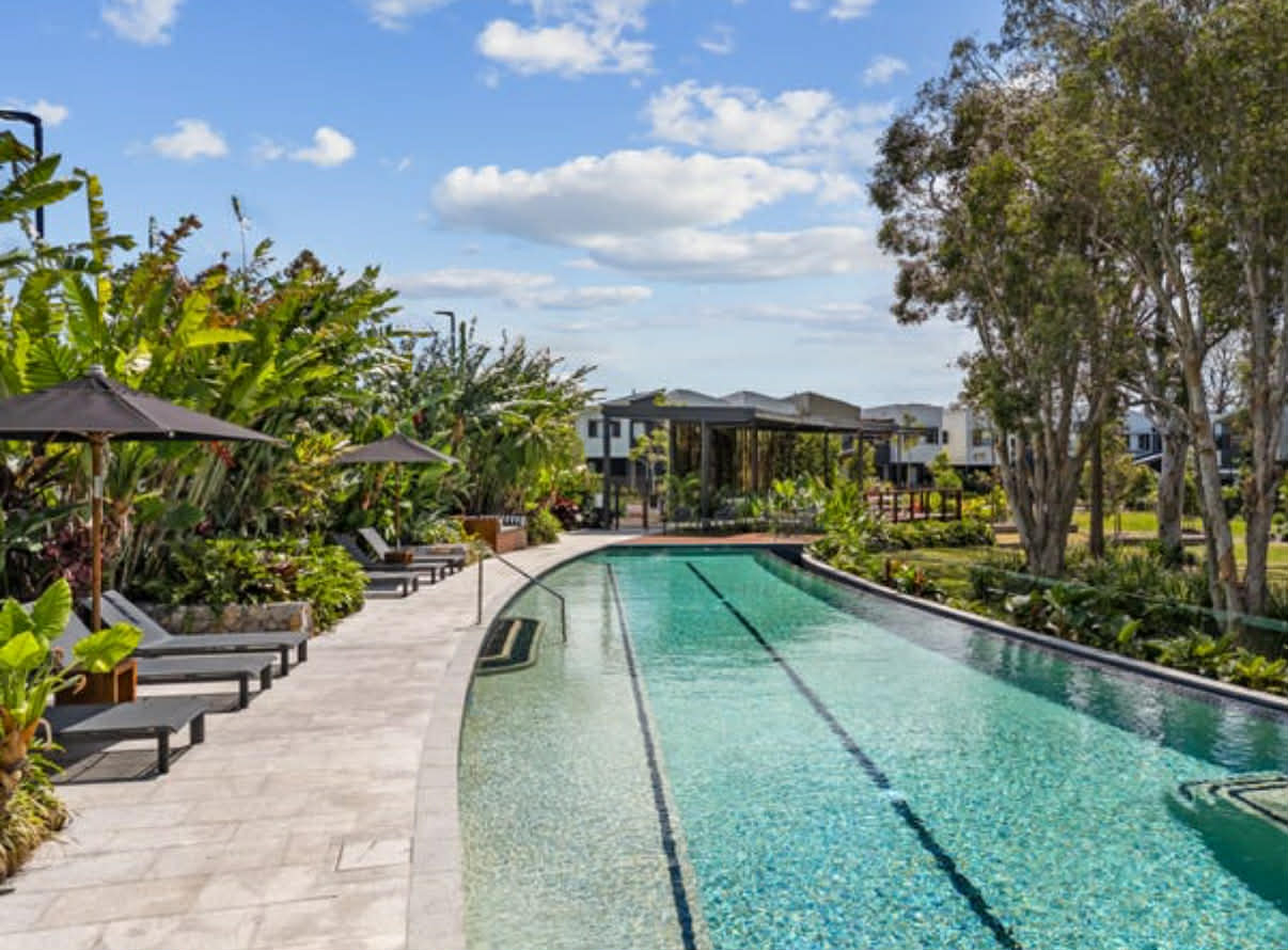 Resort style pool area, with adjoining BBQ picnic area