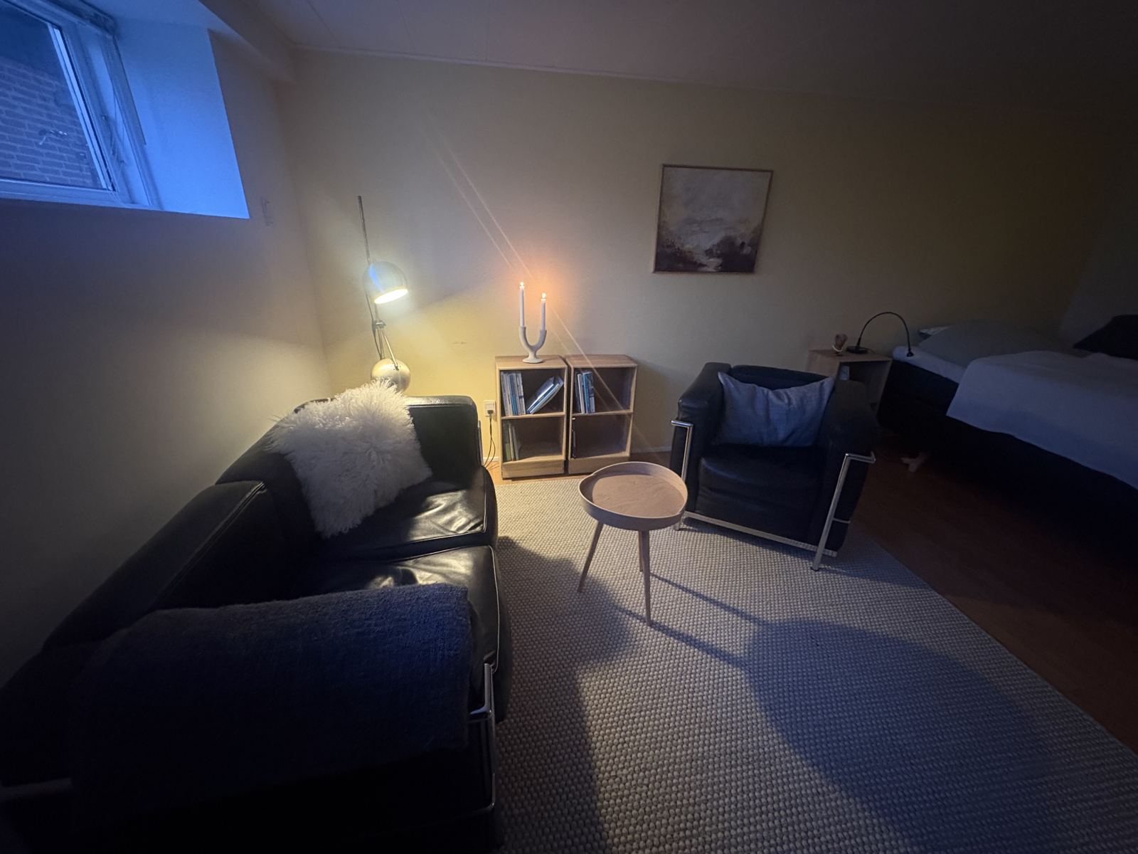 Basement: room 2 with queen size bed, sleeps up to 4. Window facing the garden.