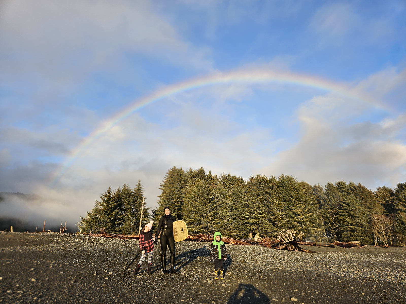Surfen en regenbogen in Port Renfrew