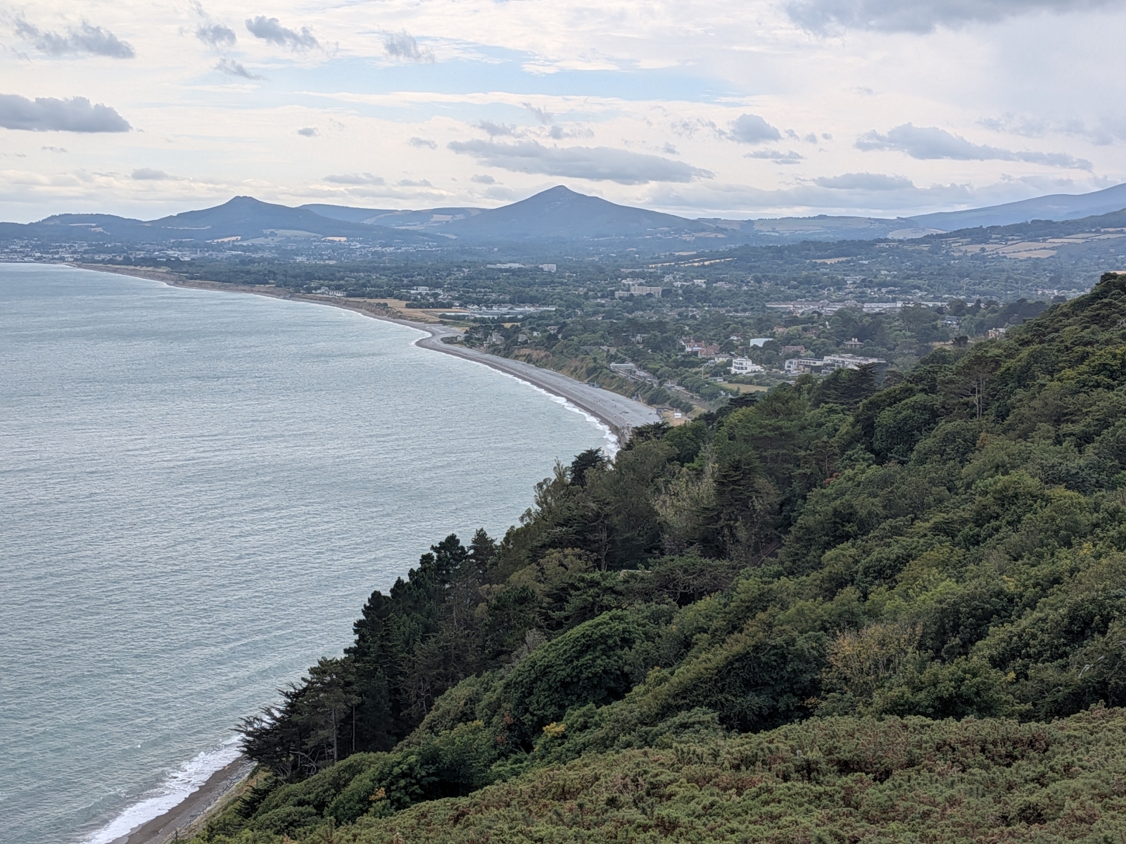 Vista de Killiney Hill em direção ao condado de Wicklow