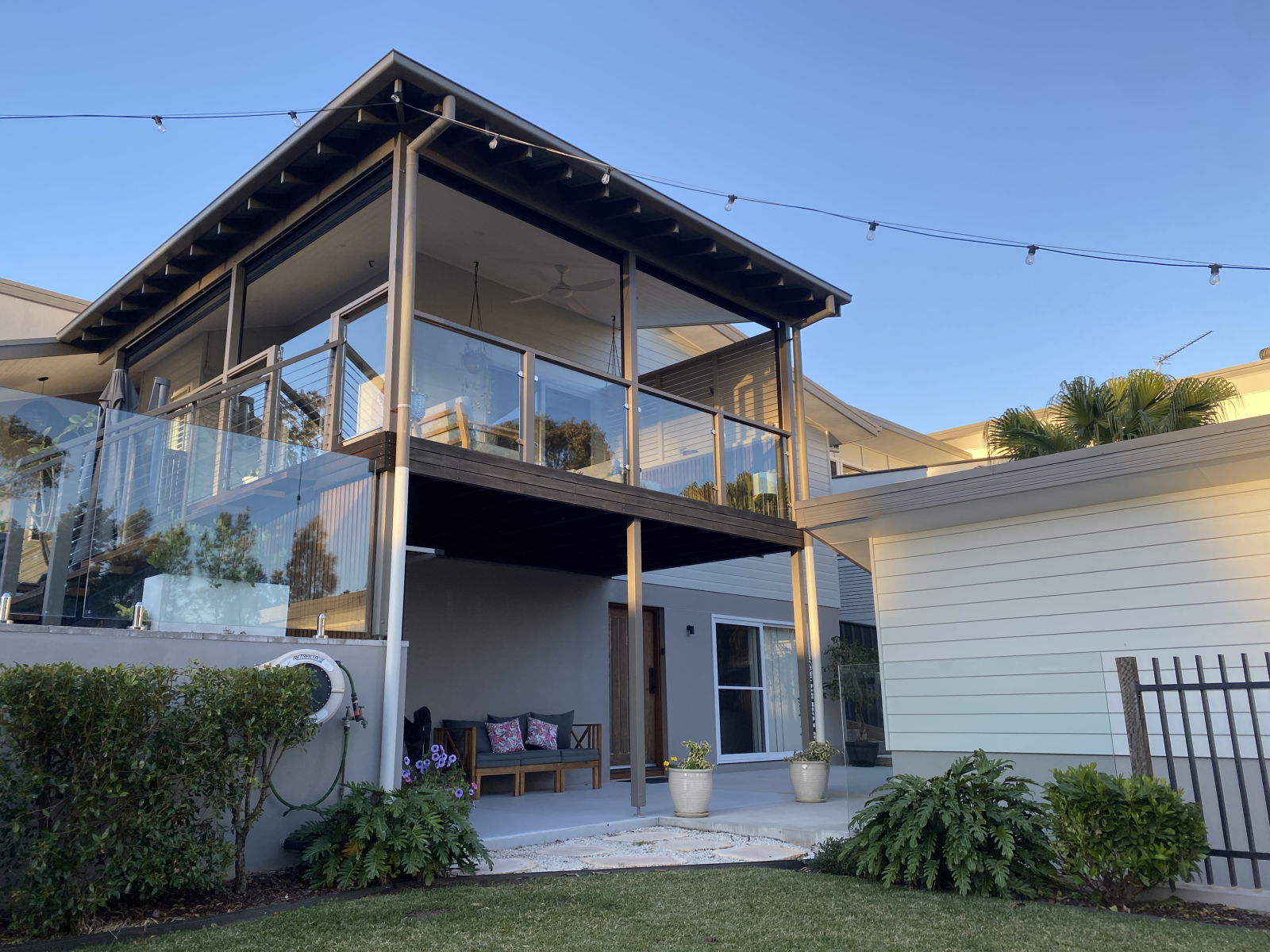 The outdoor space, view from the front yard