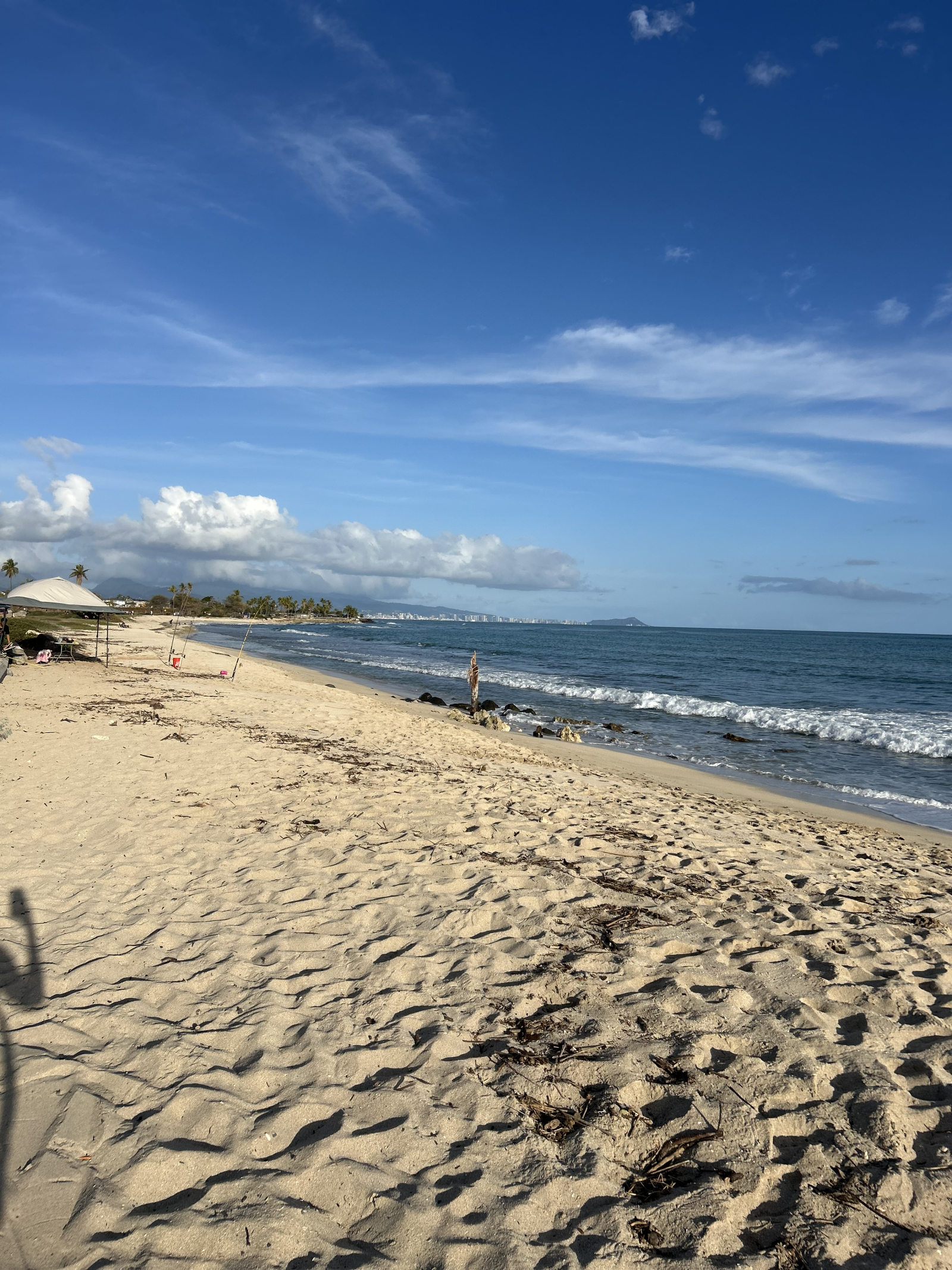 The beach also has nice view of Honolulu. It’s more of a local beach vs a tourist beach