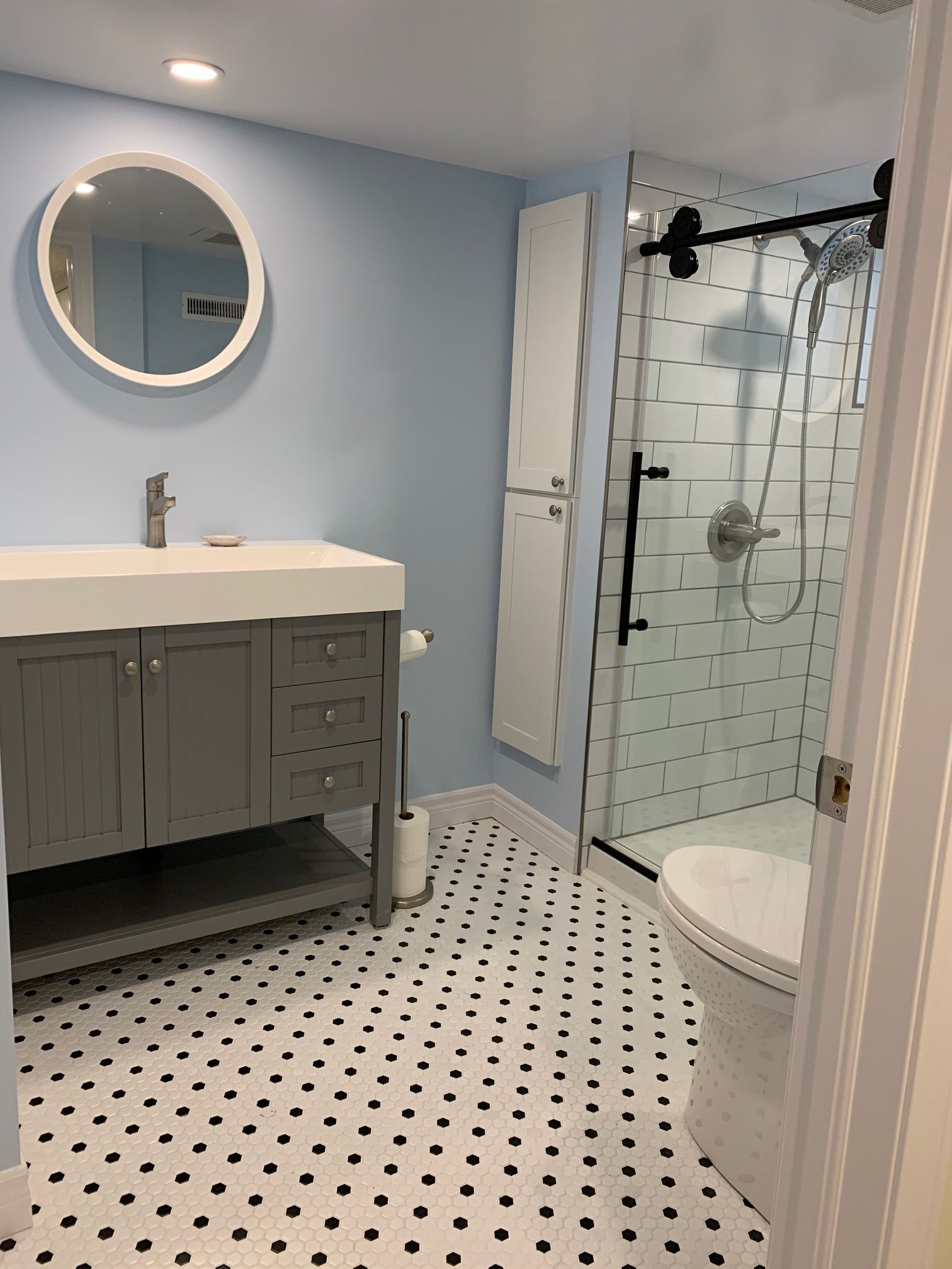 New basement bathroom September 2019.