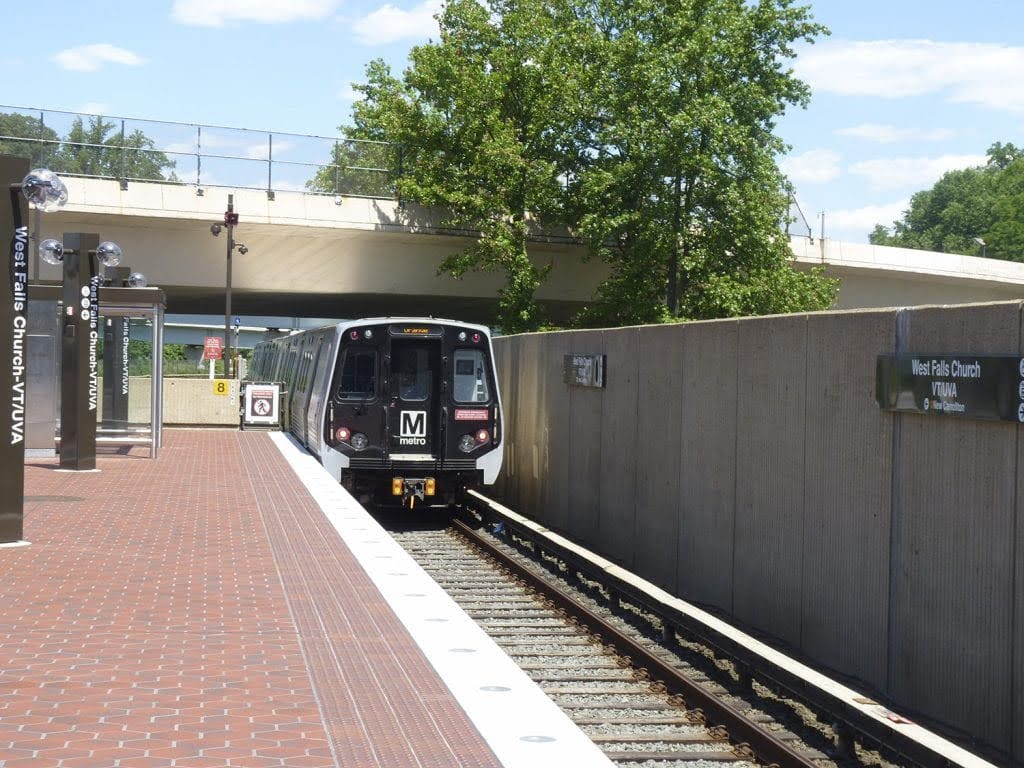 My Washington DC metro stop, West Falls Church, a 6-minute walk from my home.