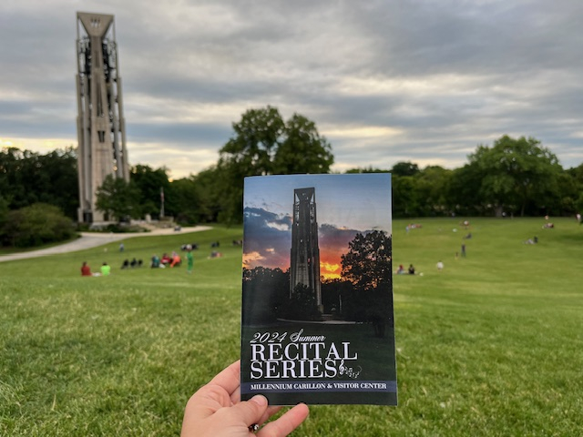 Walk to Rotary Hill and hear a recital on the carillon, a 16-story structure with 72 musical bells. ...