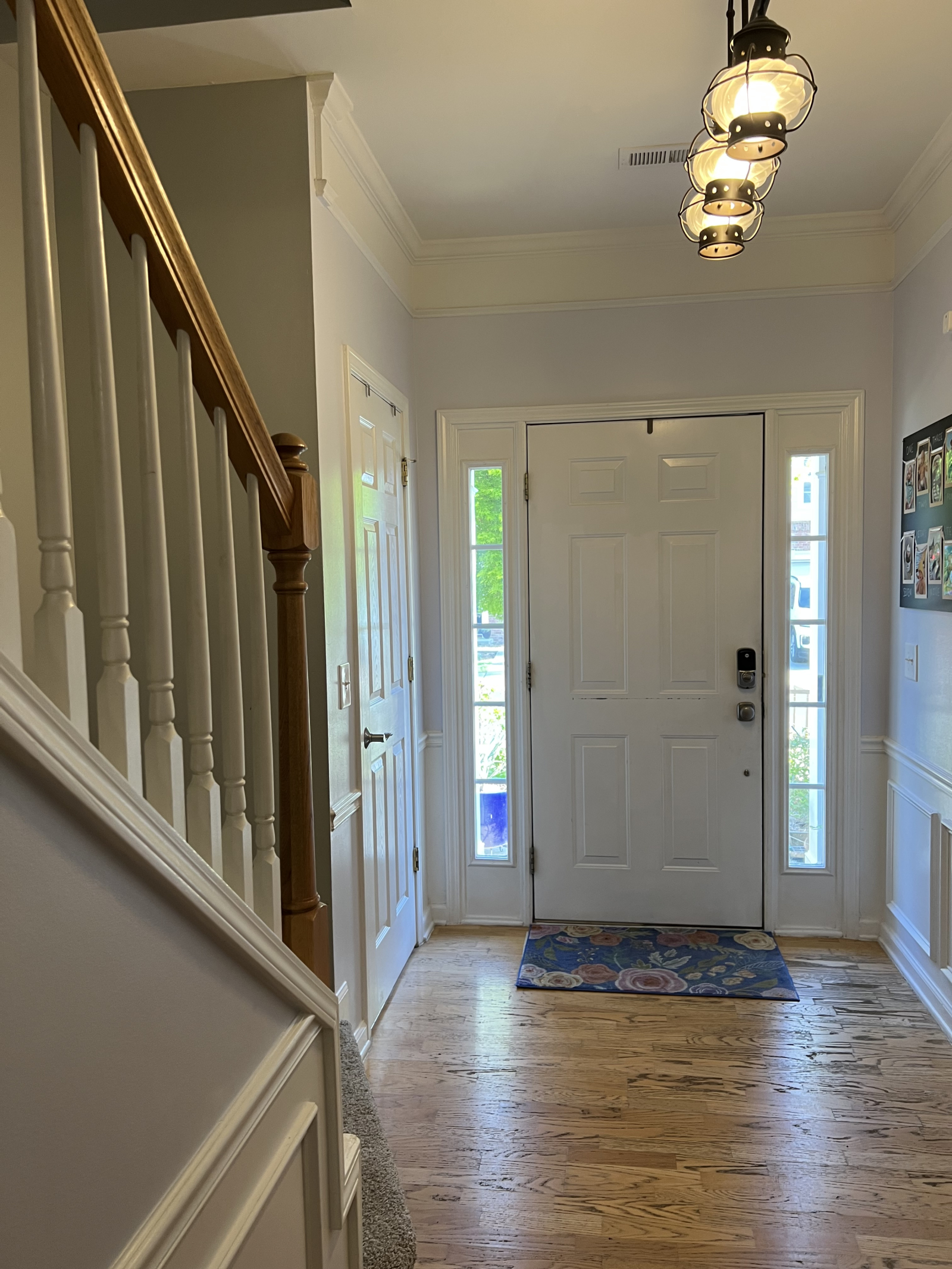 Bright open first floor entryway
