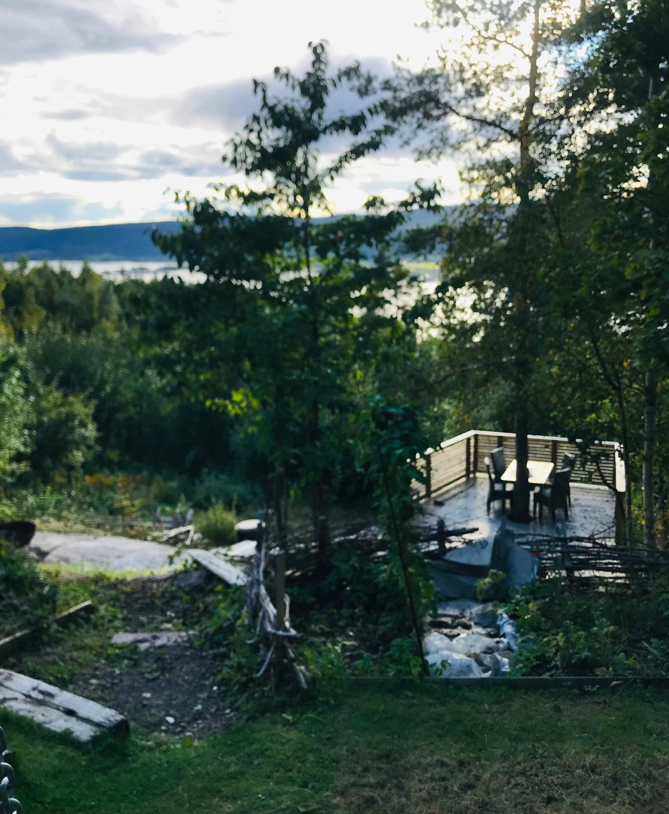 View from downstairs deck. Another nice deck down at the bottom of the garden:)