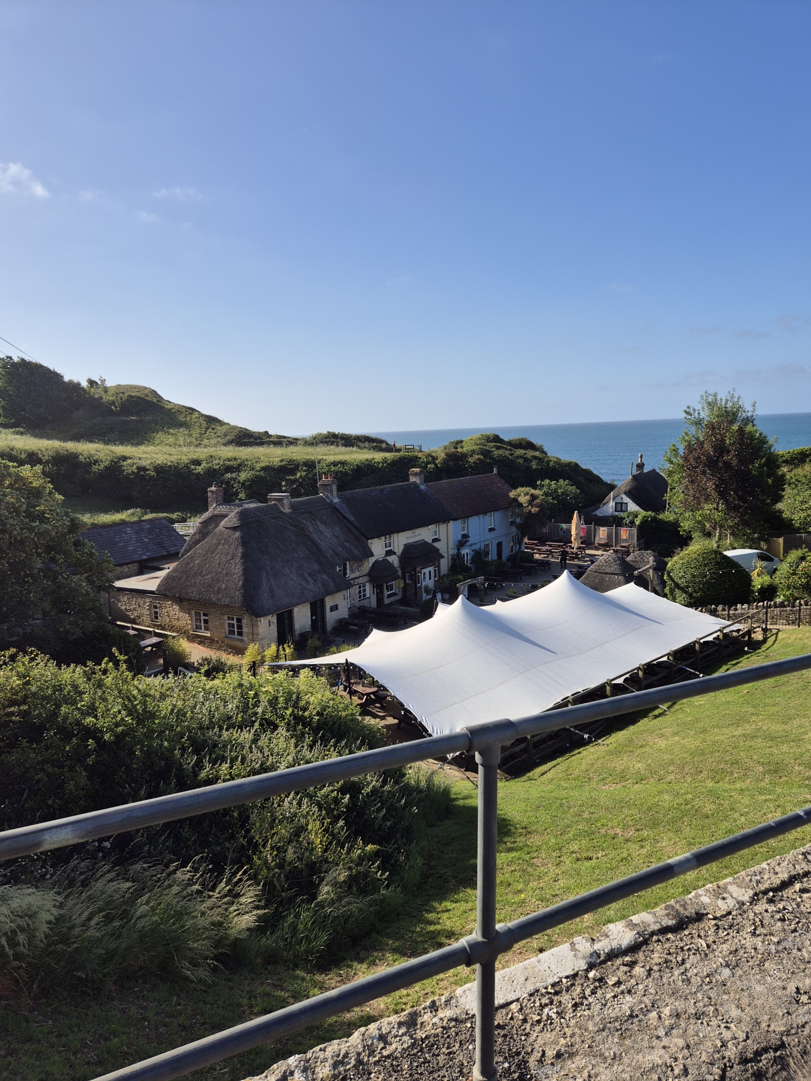 Restaurant smugglers inn. A nice walk to here from Weymouth.