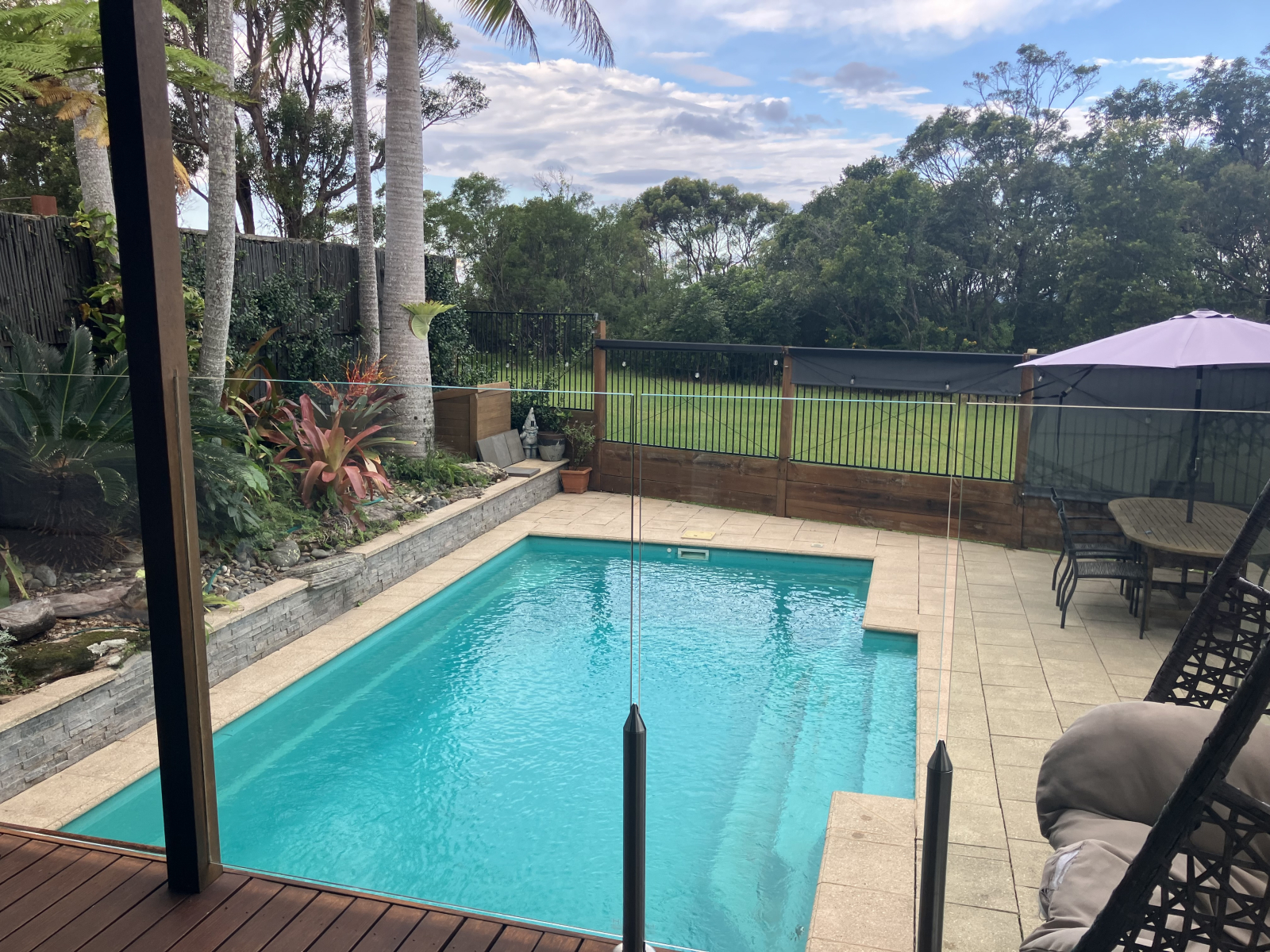 Blick vom ersten Pooldeck