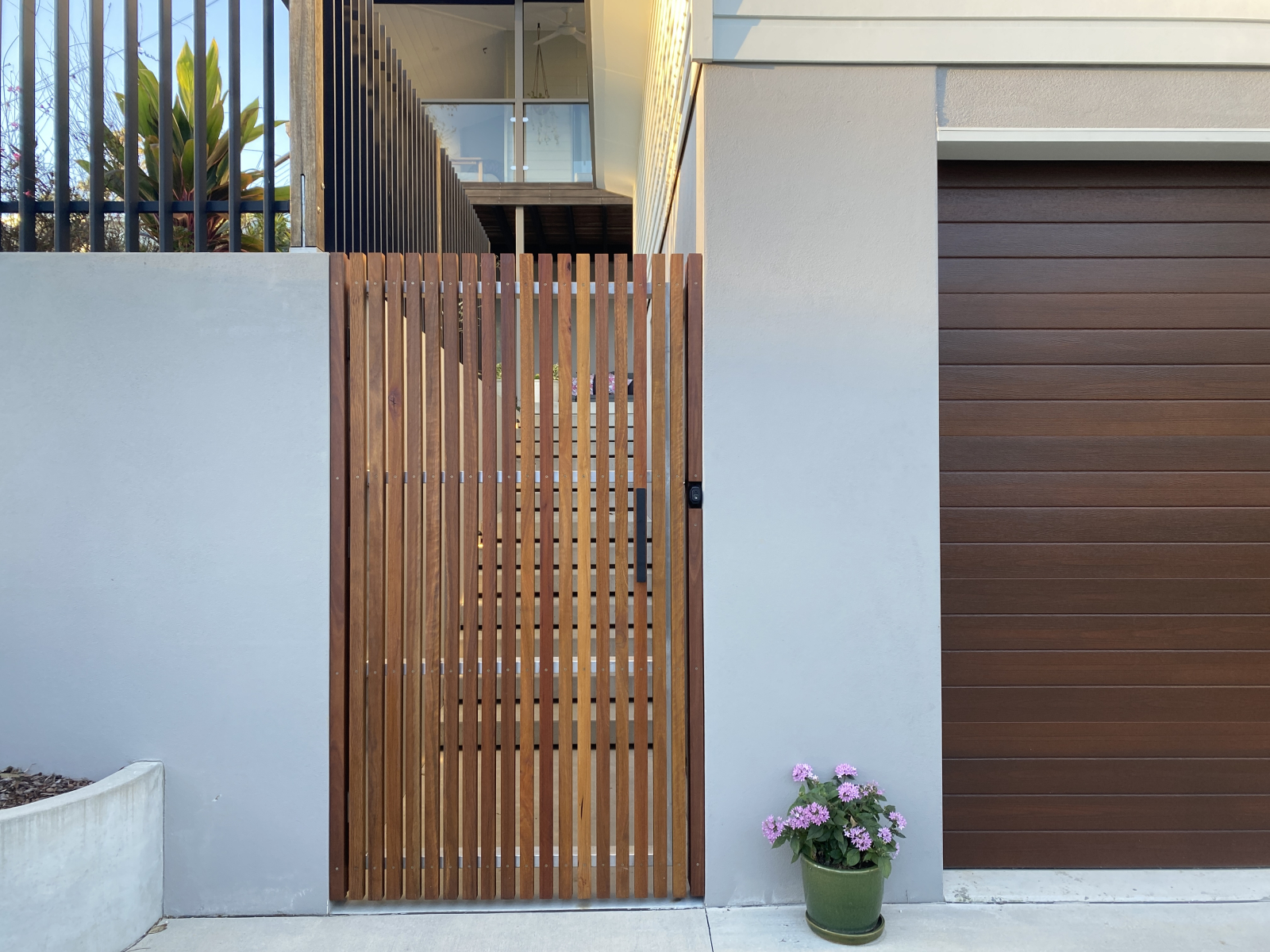 Our front entry with gate for privacy and security
