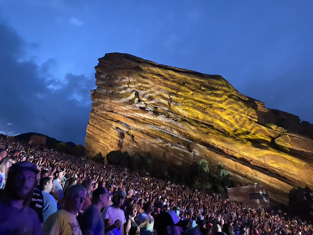 Red Rocks amphitheater is about 20 minutes away