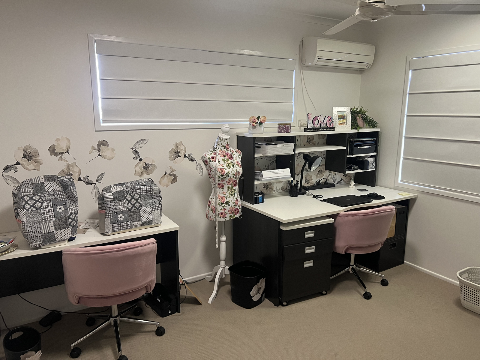 Study and Sewing nook - another desk opposite exisiting desk.