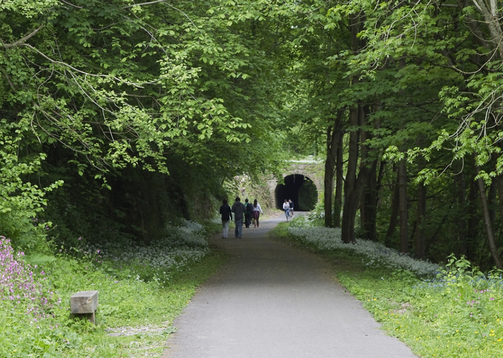 The dedicated Greenway Two Tunnels cycleway which runs traffic free from the bottom of our drive fol ...