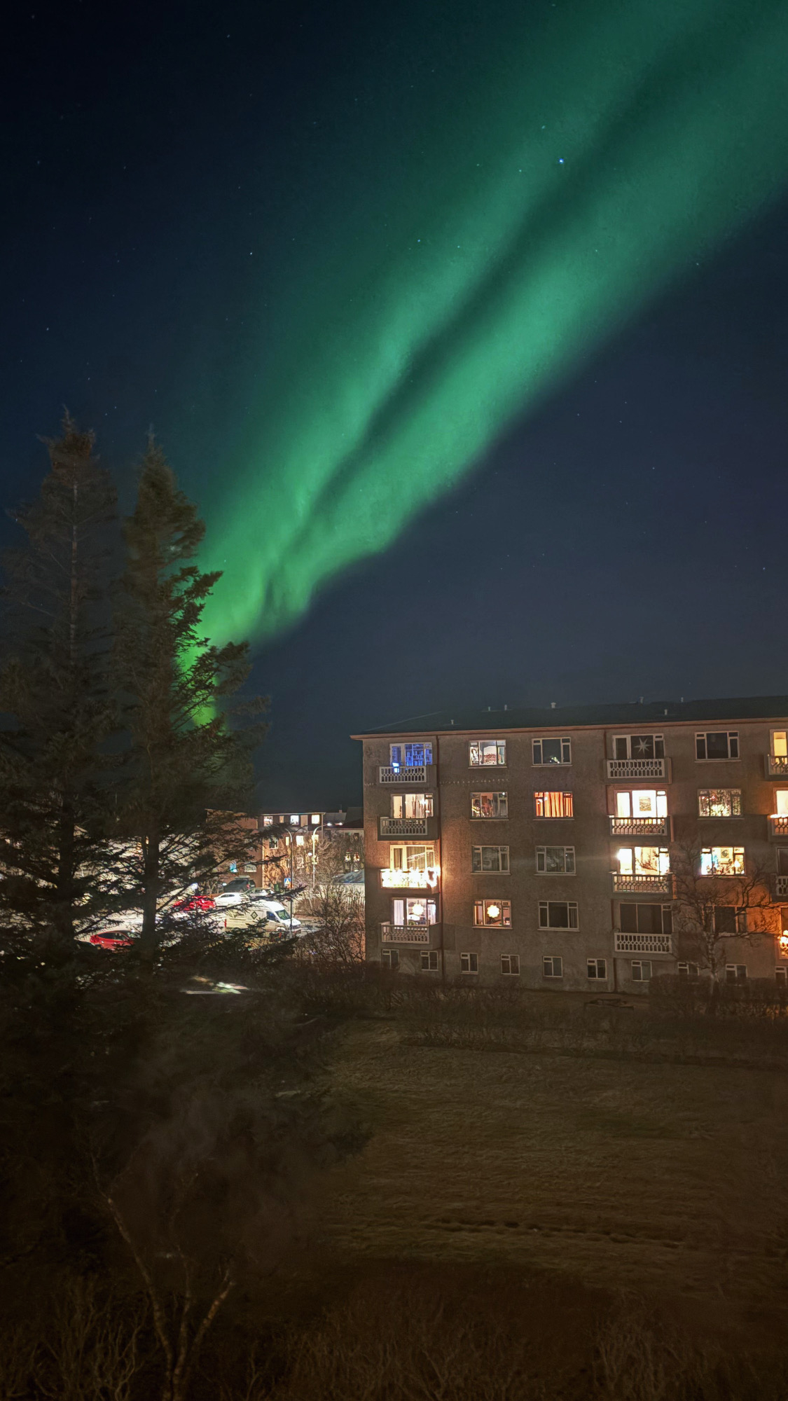 Northern lights from our window
