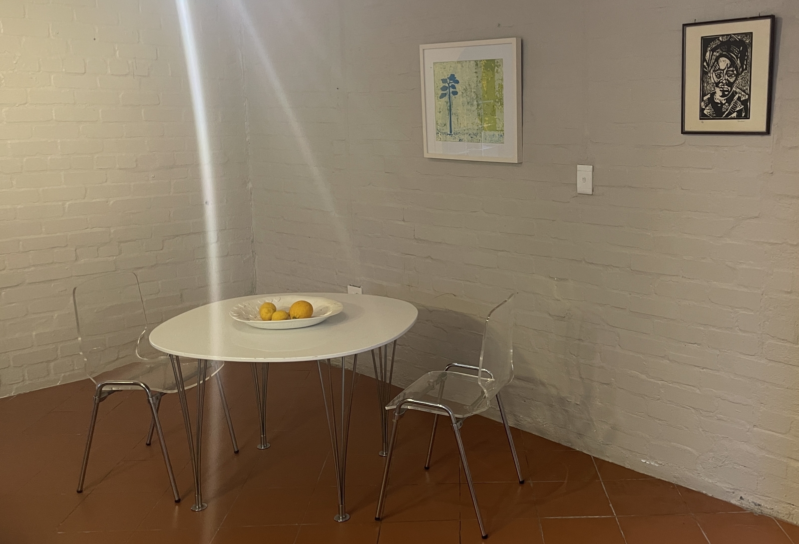 Dining table in the kitchen.