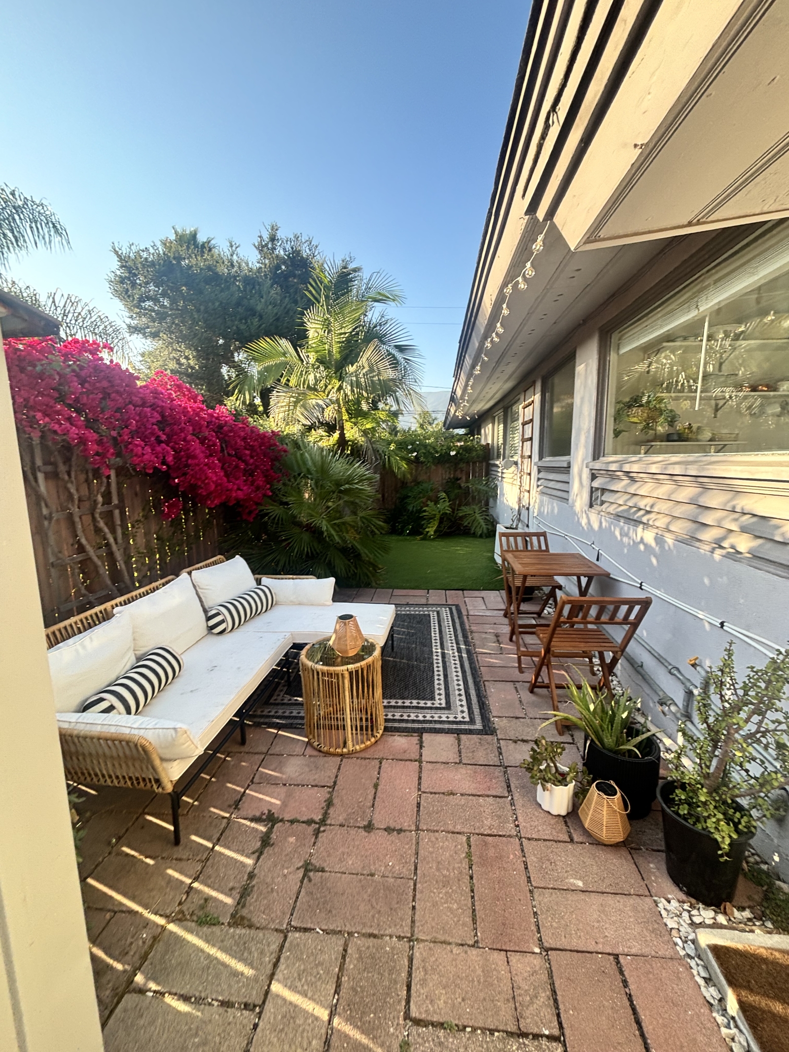 Private back garden patio