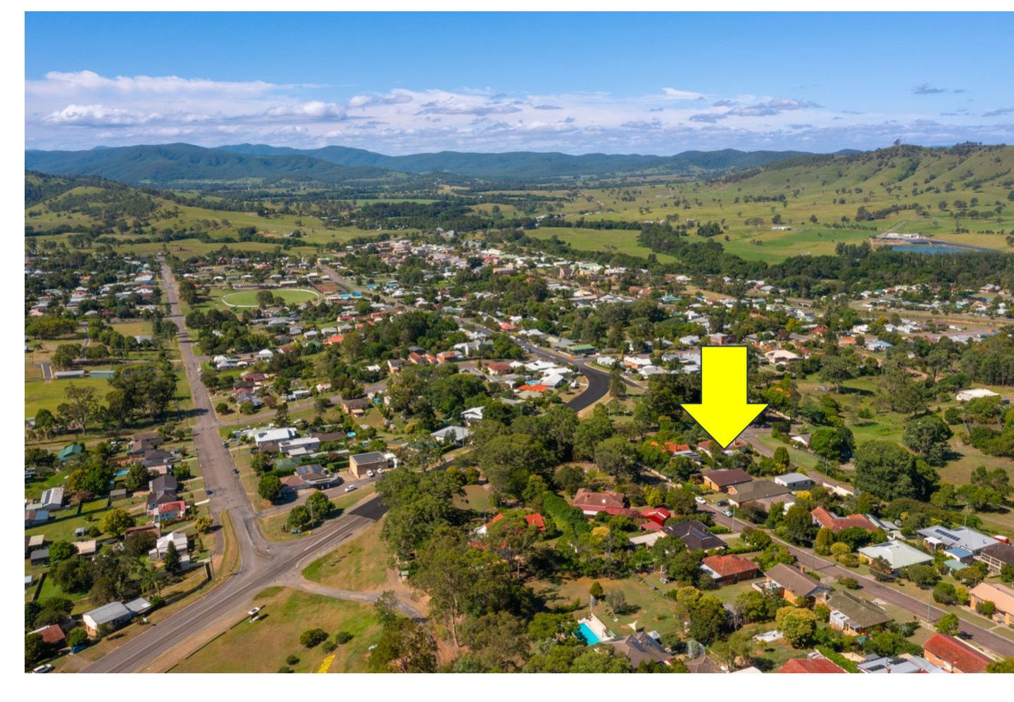 Hill top home in historic country town in New South Wales, Australia