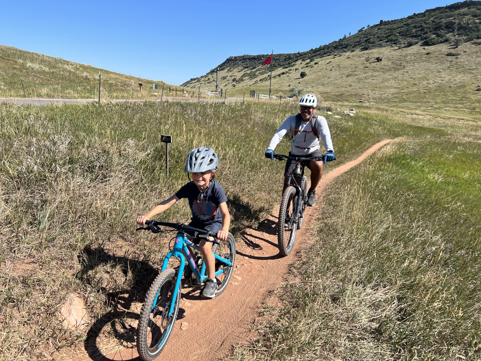 Biking in the neighborhood! So fun!