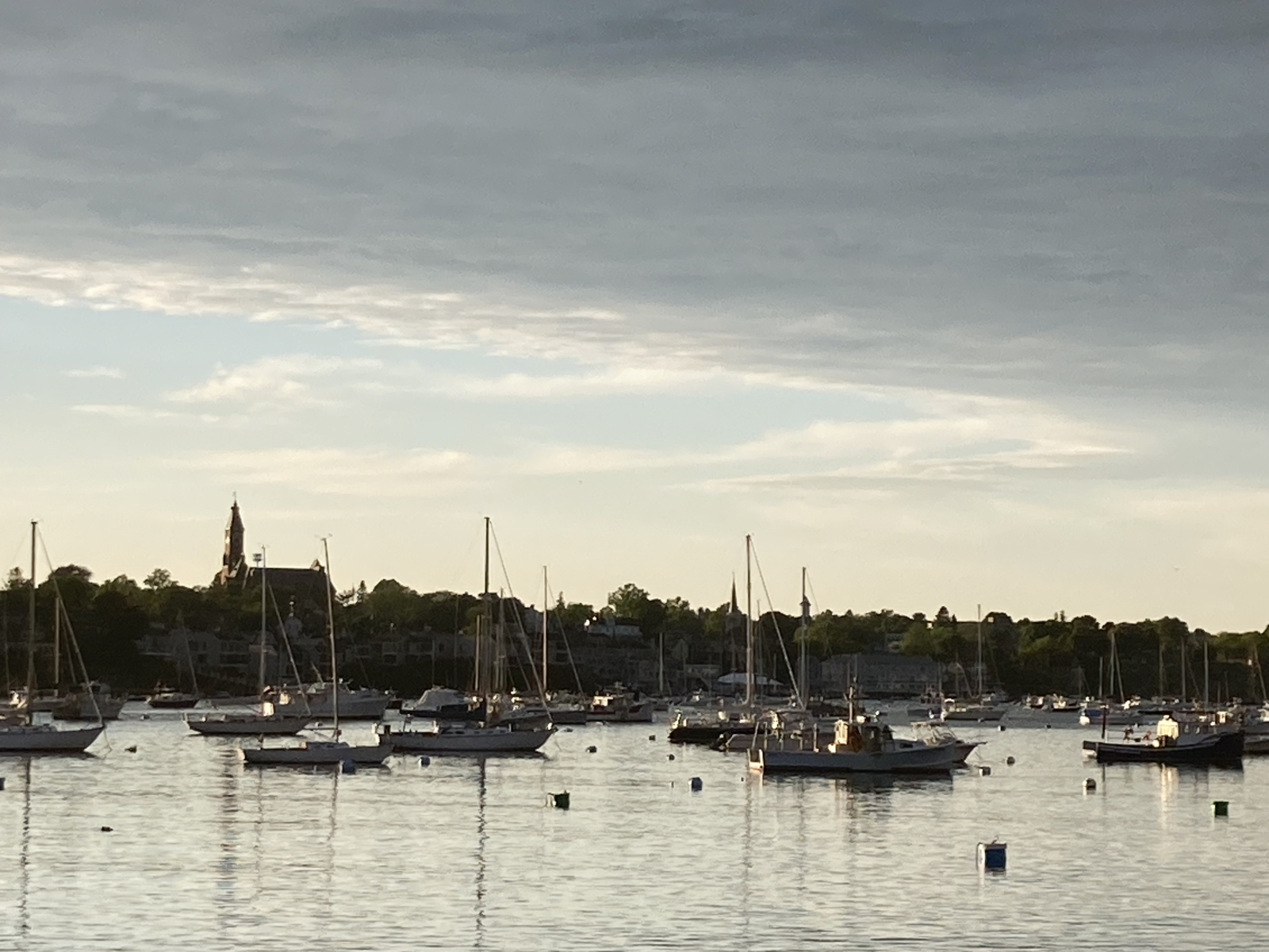 Vista del puerto de Marblehead desde el cuello