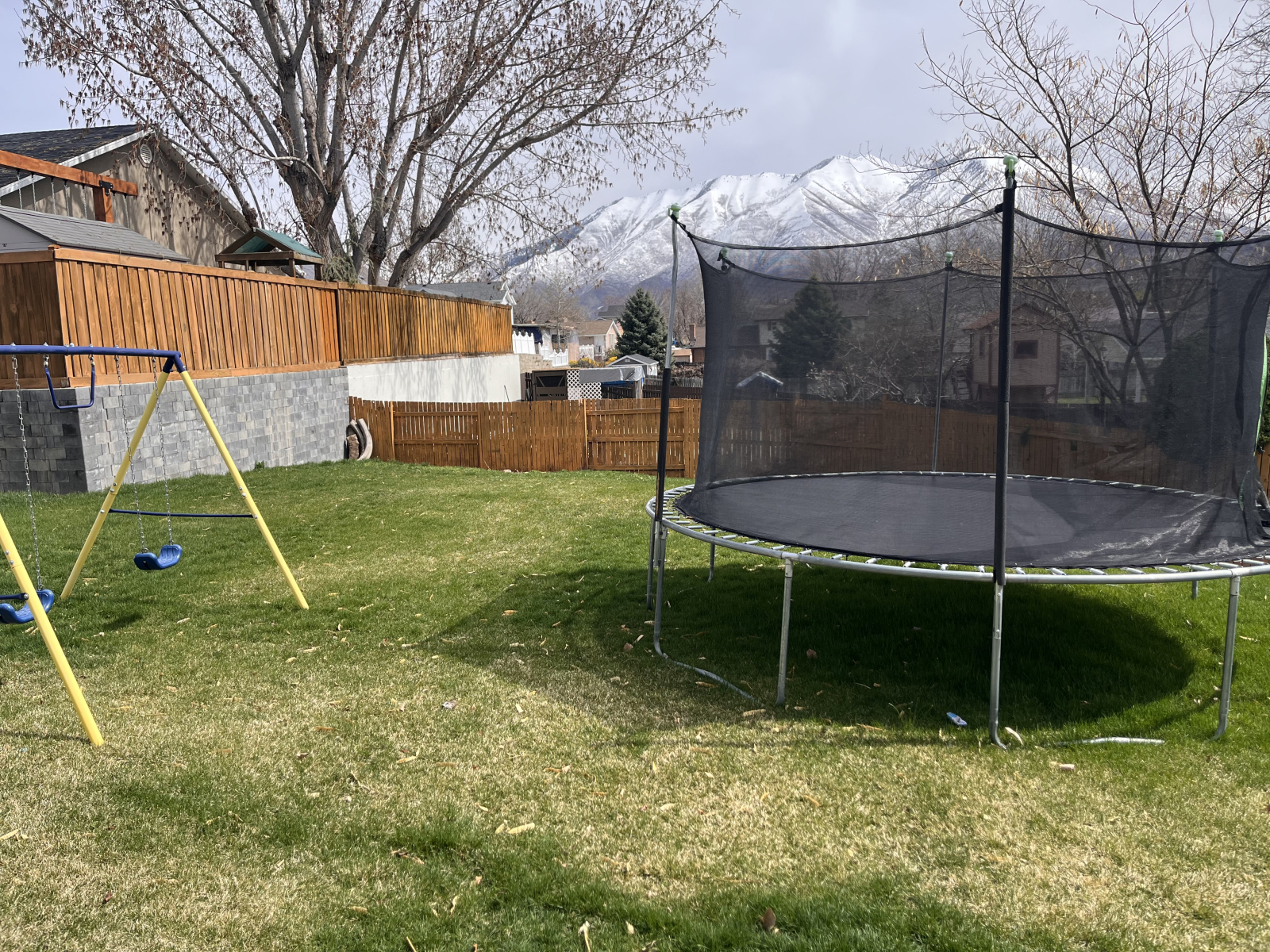 MARCH -grass is waking up but we will still enjoy the view of our snow capped mountains for several ...