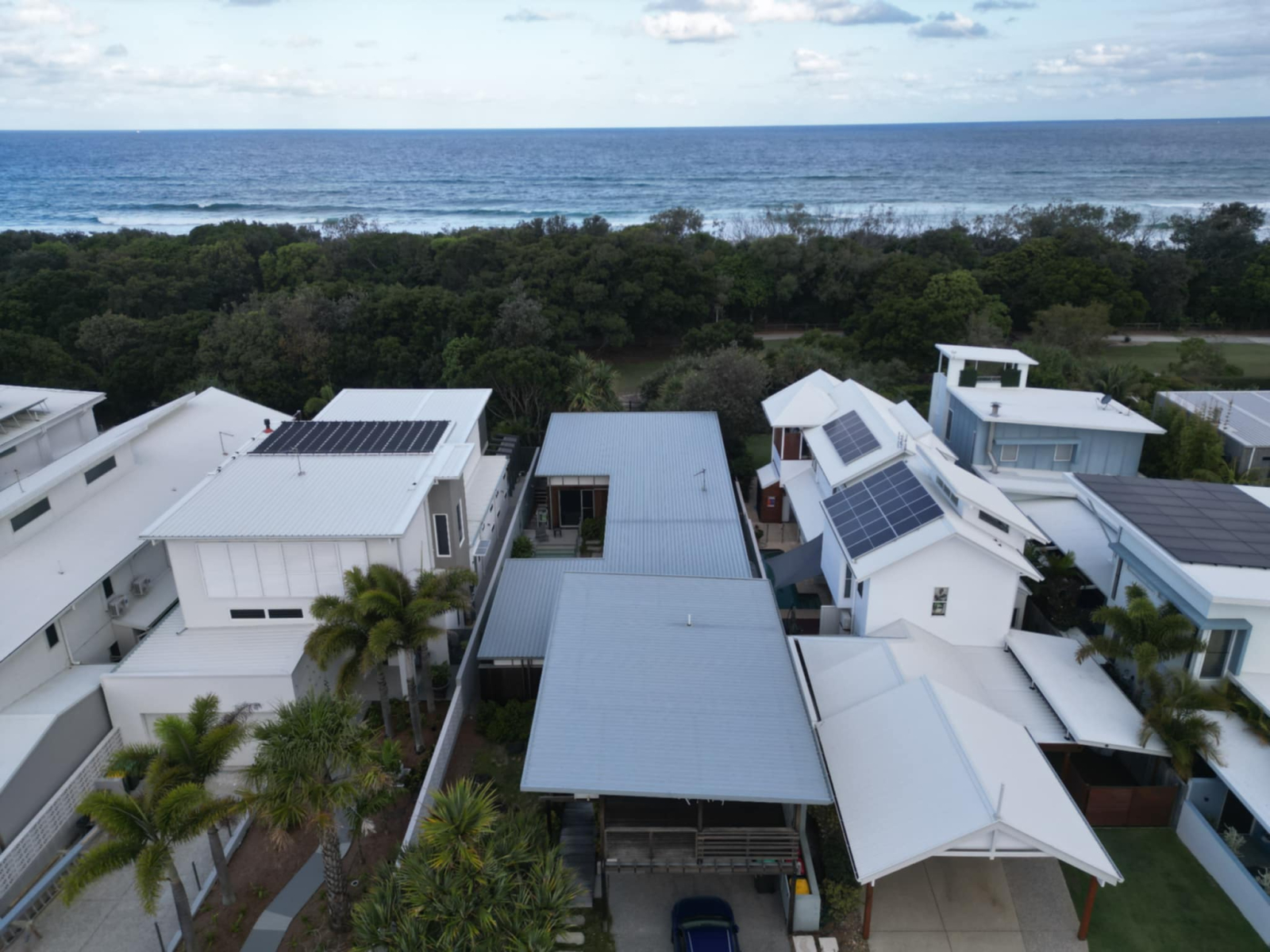 Drone view showing proximity to the dunes and beach.