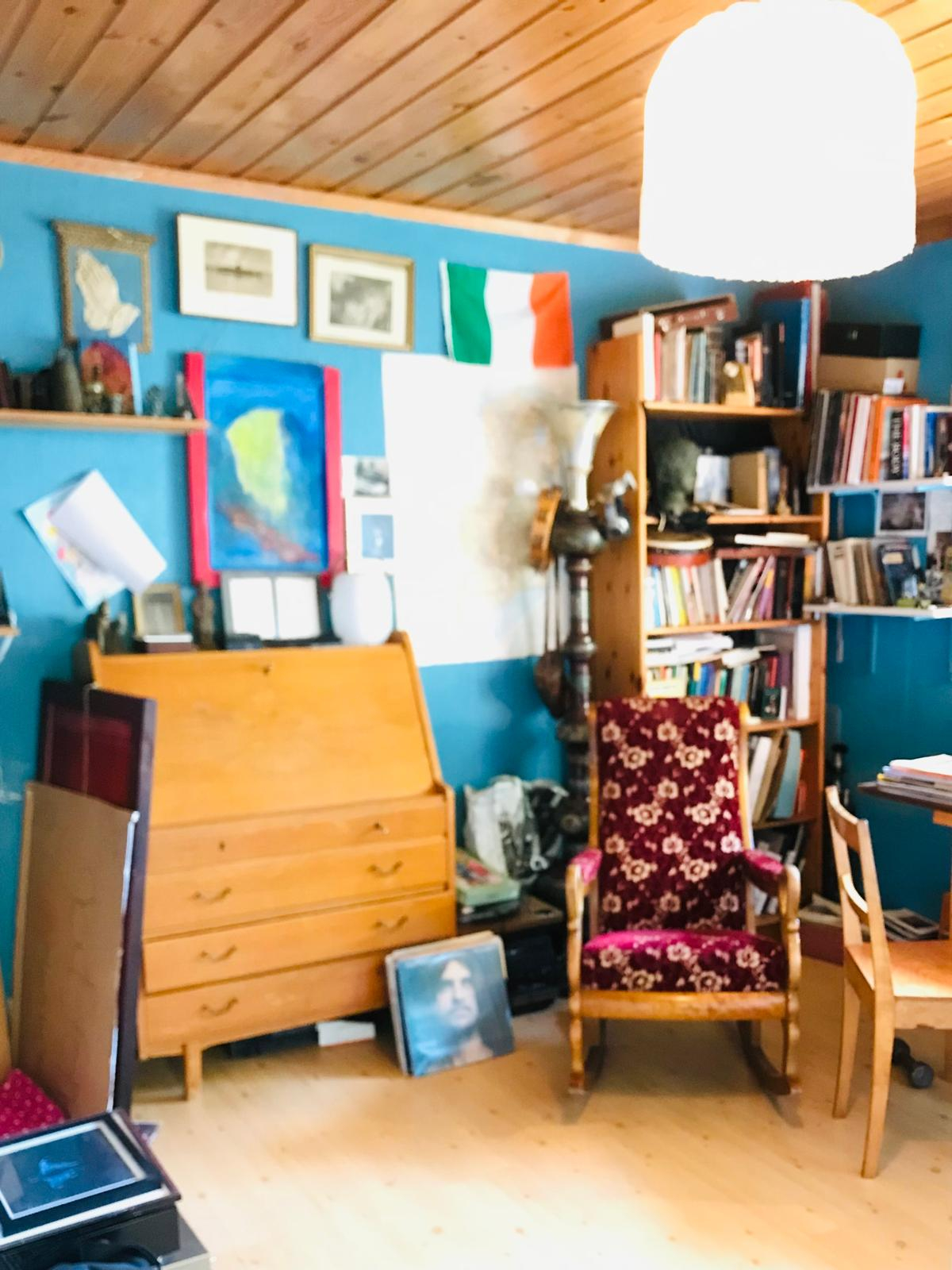 Bedroom upstairs, currently a studio for the artist in the house, but can be used as a bedroom (has ...