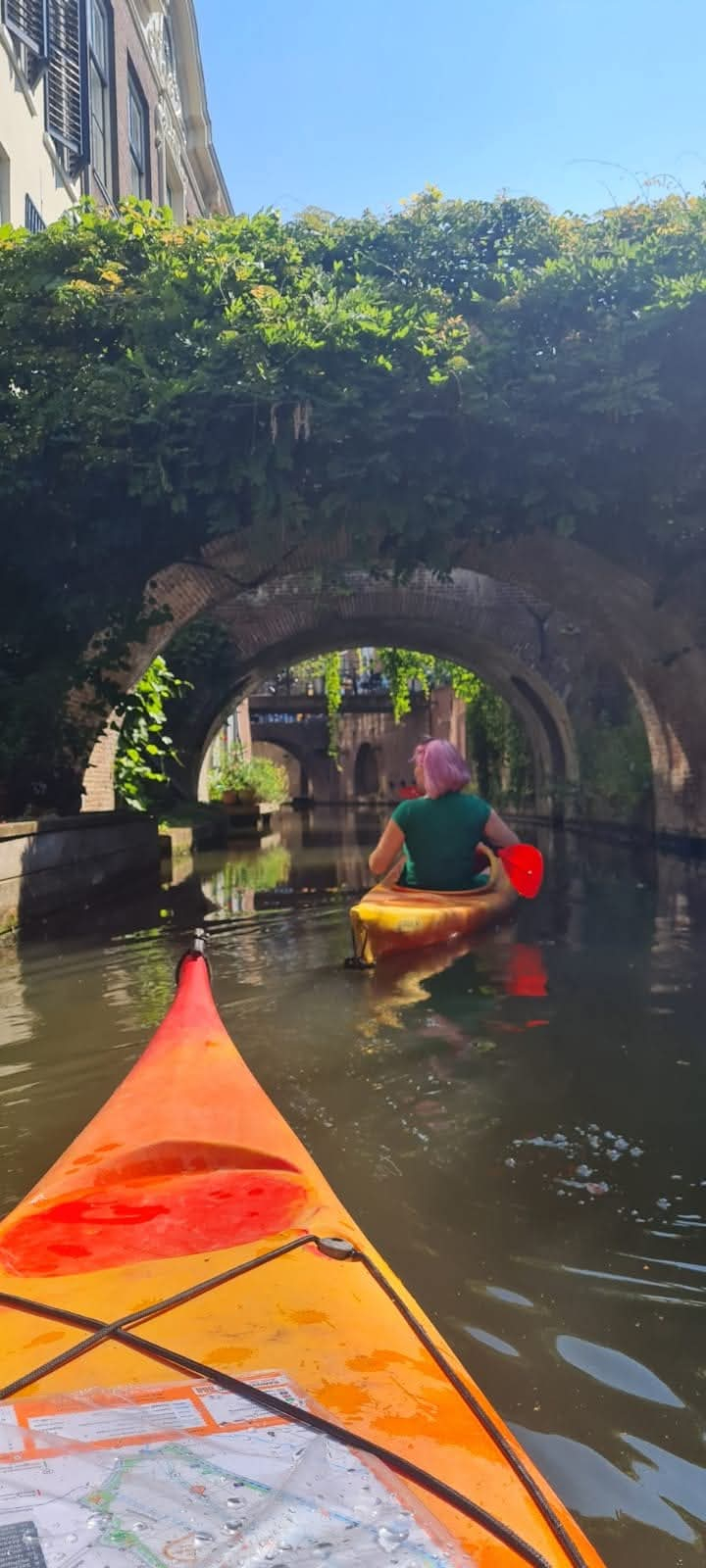 Me kayaking Utrecht canals
