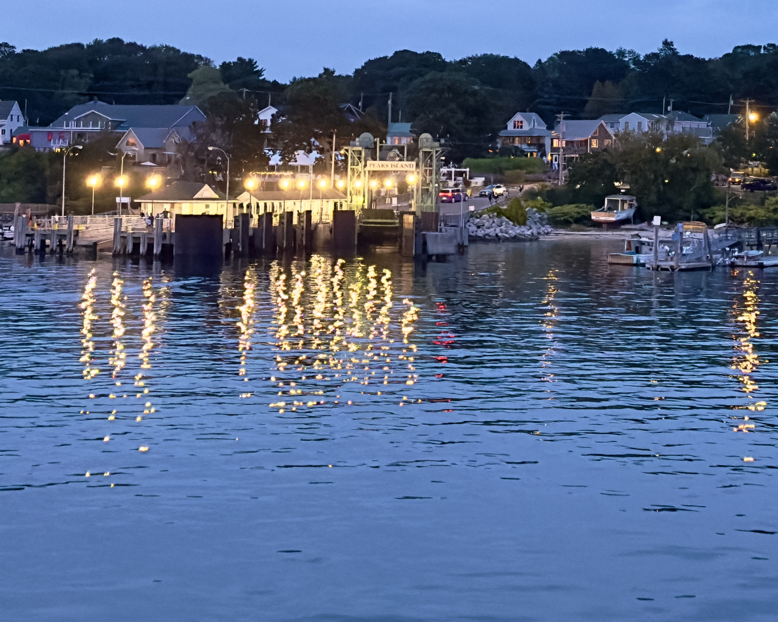 Approaching the ferry landing.