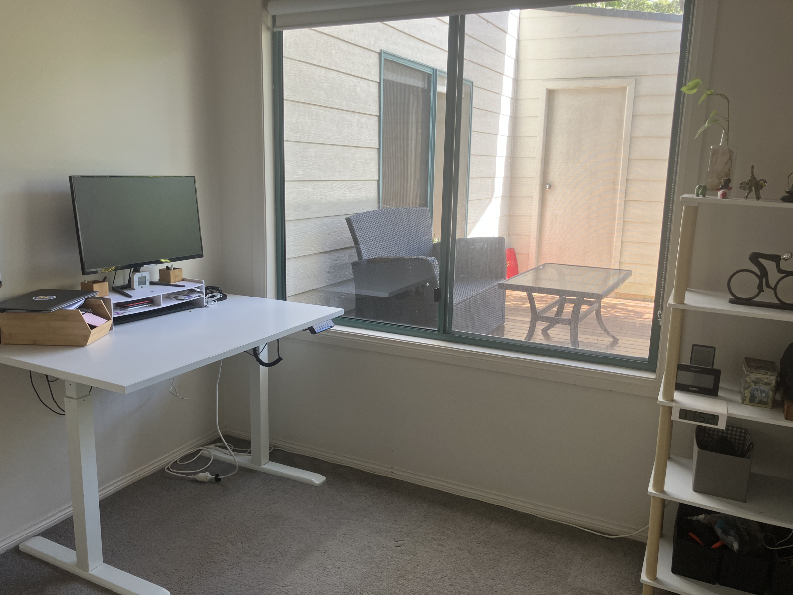 Das 3. Schlafzimmer verfügt über ein Queensize-Murhpy-Bett in der Wand oder kann als Arbeitsbereich ...