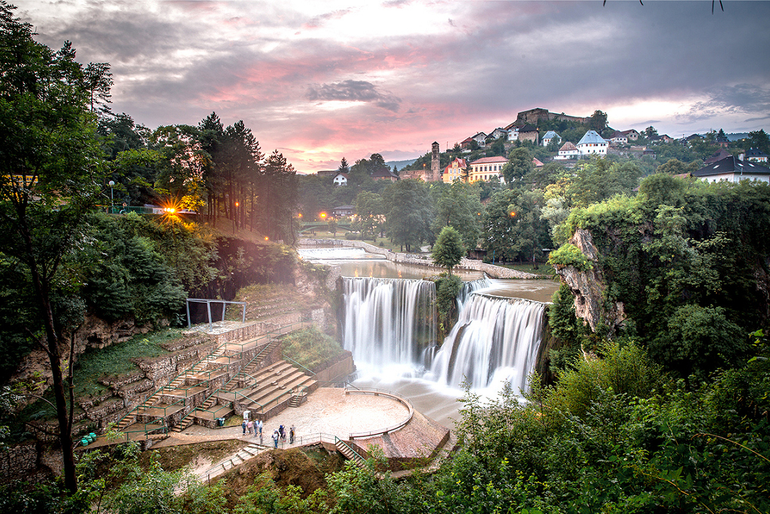 Jajce en zijn waterval is ook een dagtrip vanuit Sarajevo en mijn appartement, 2 uur met auto en bus ...