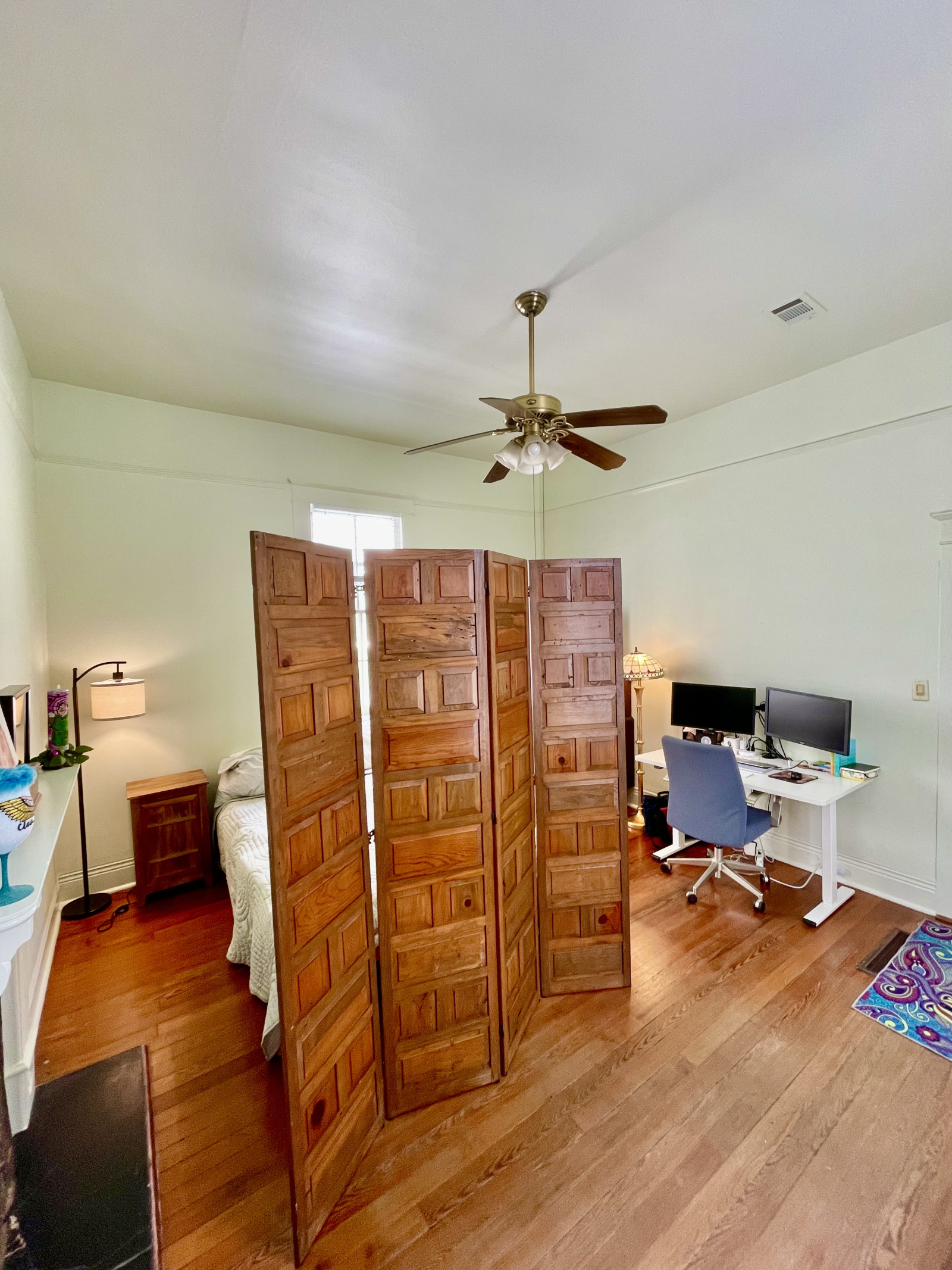 We have a great room divider privacy screen for use in the guest bedroom as needed.